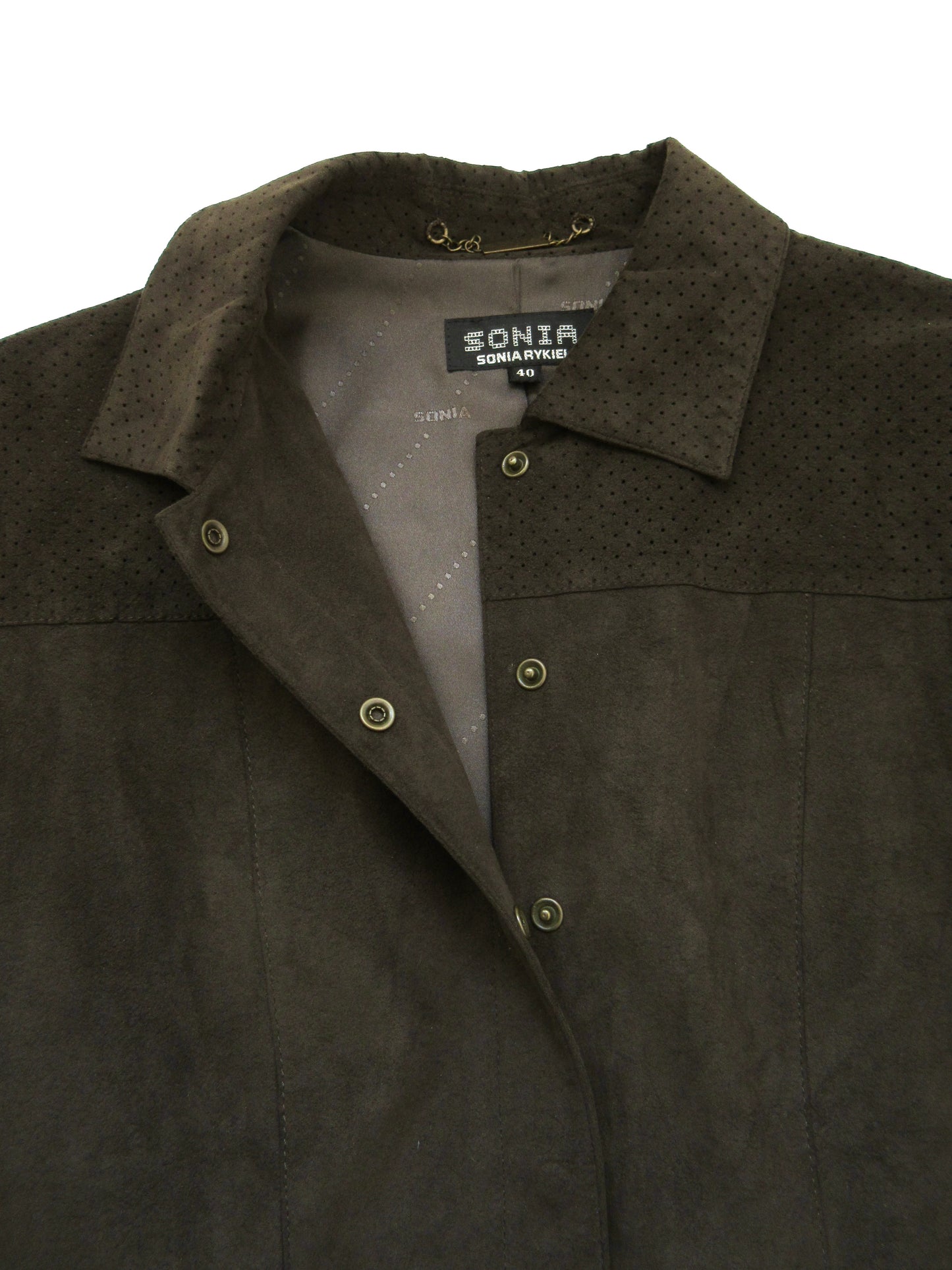 SONIA RYKIEL khaki suede jacket