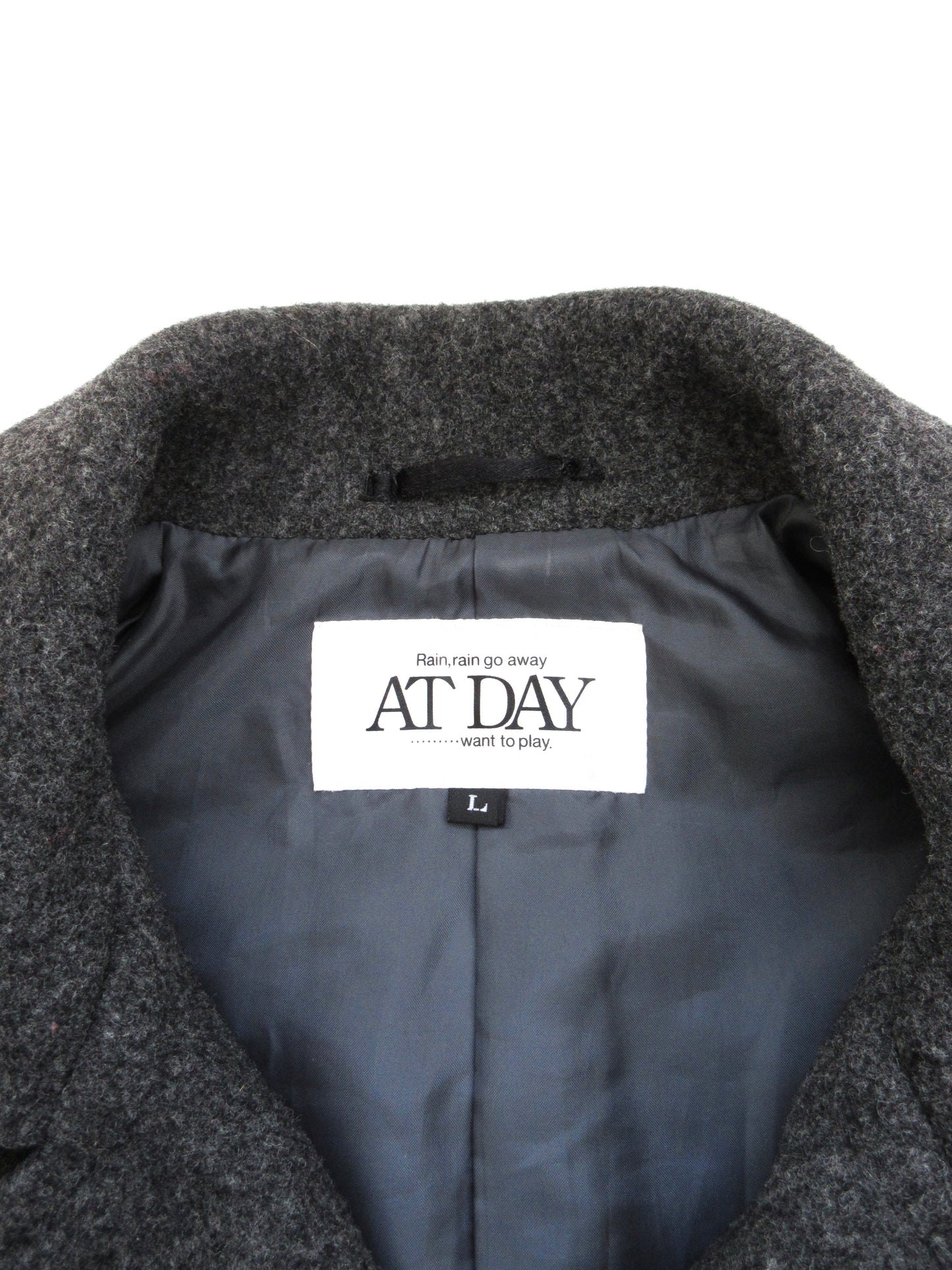 dark gray wool pea jacket