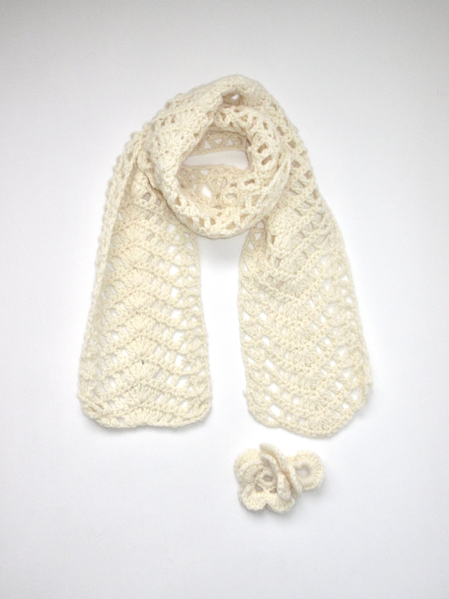 handmade crochet knitted scarf