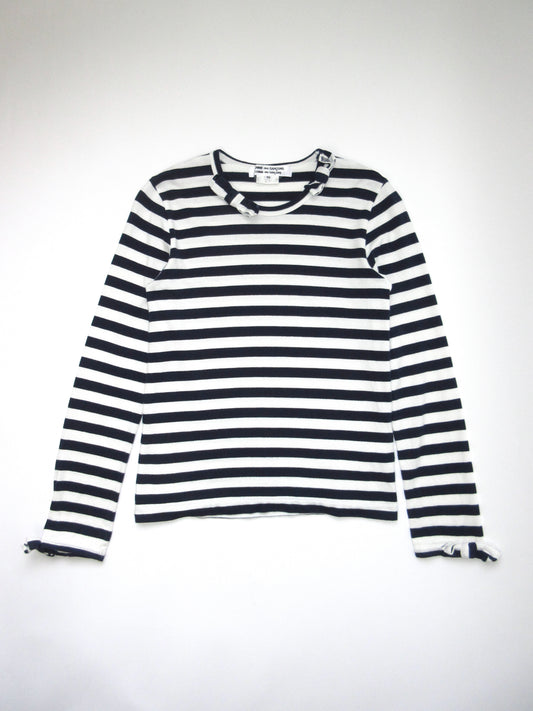 comme des garcons stripe ribbon longsleeve