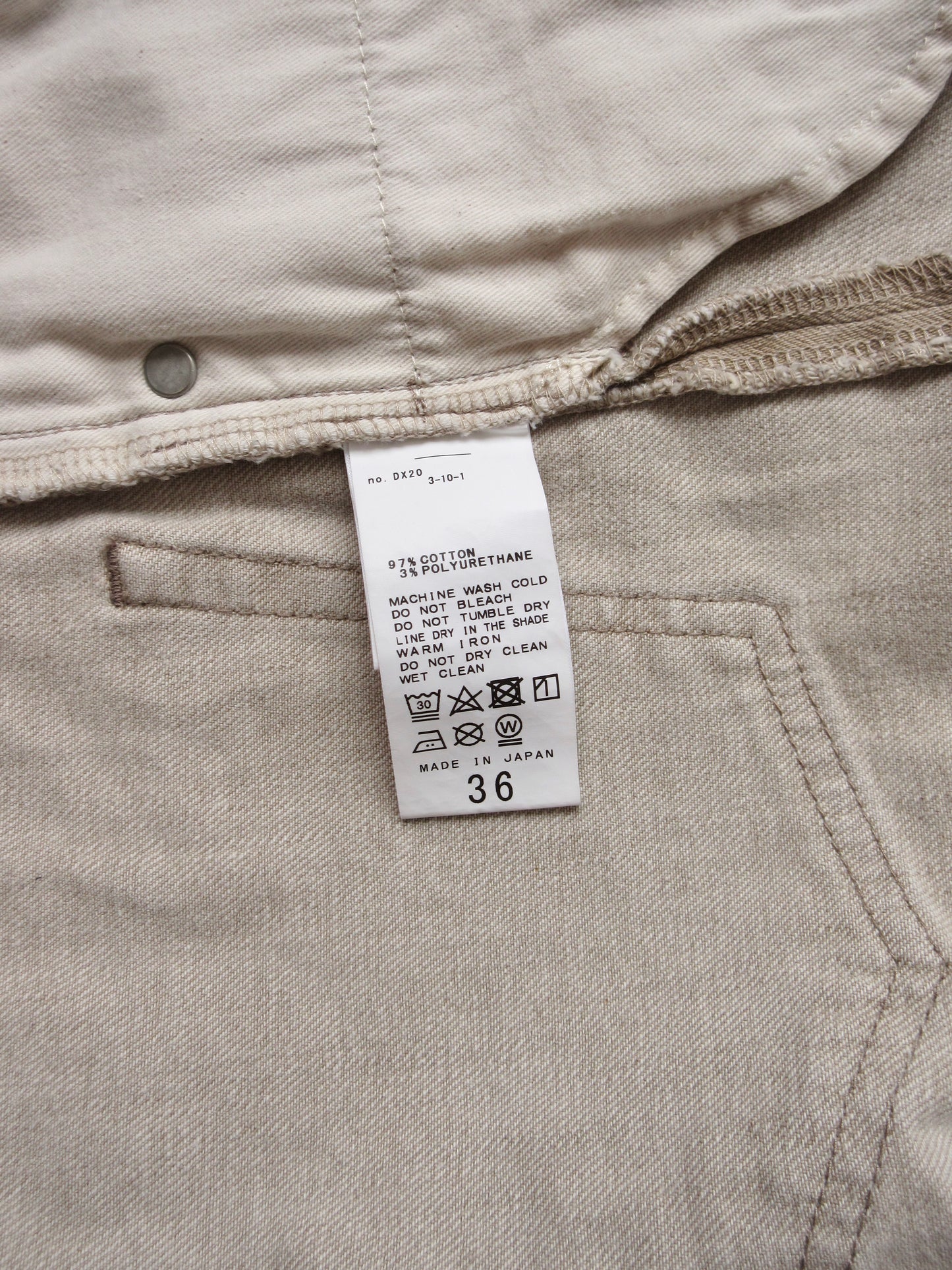 beige semi fitted denim pants
