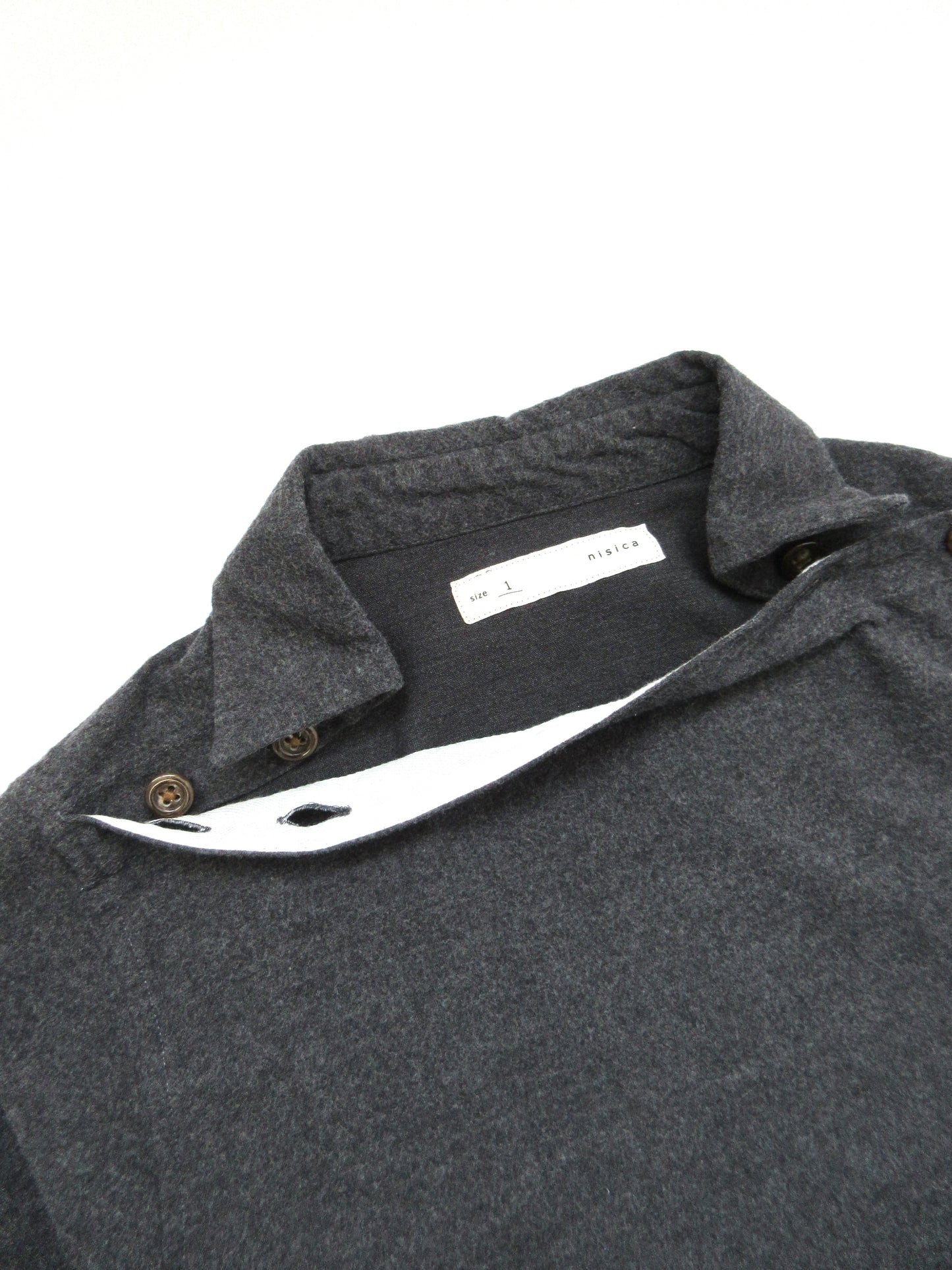 dark gray pullover shirt