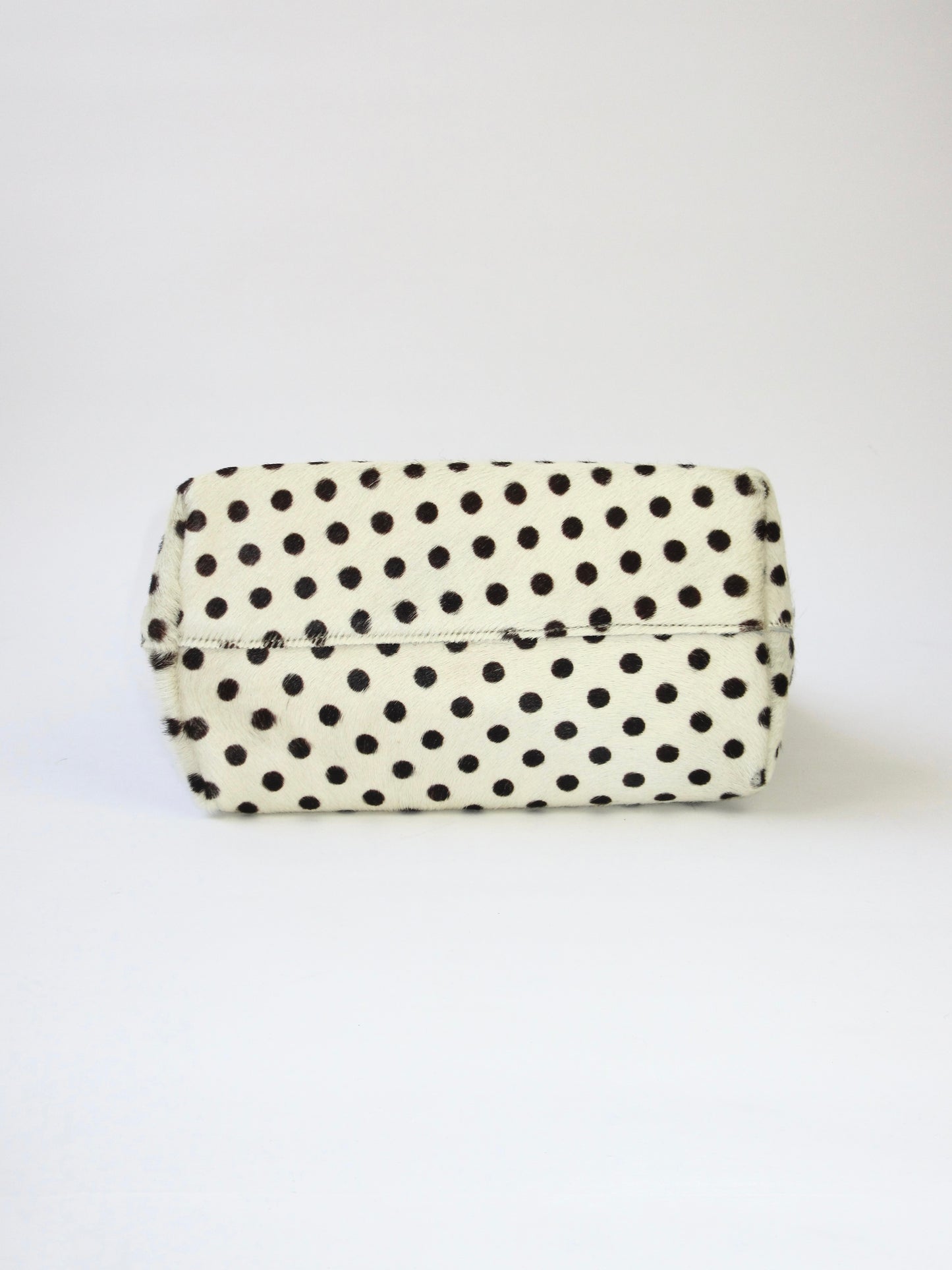 leather polka dots tote bag