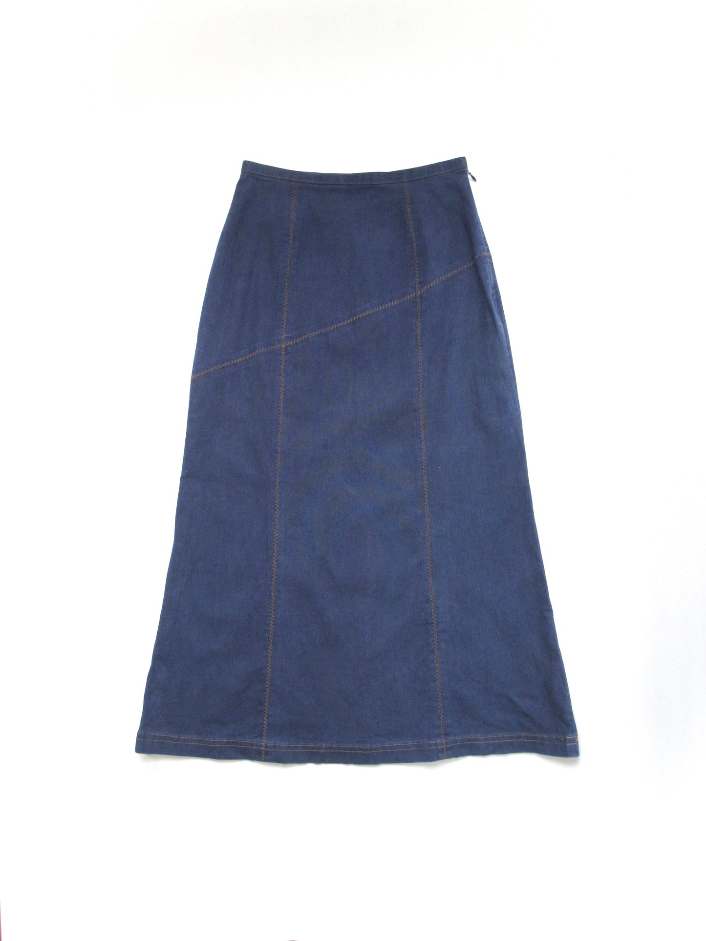 【used】stitching denim skirt