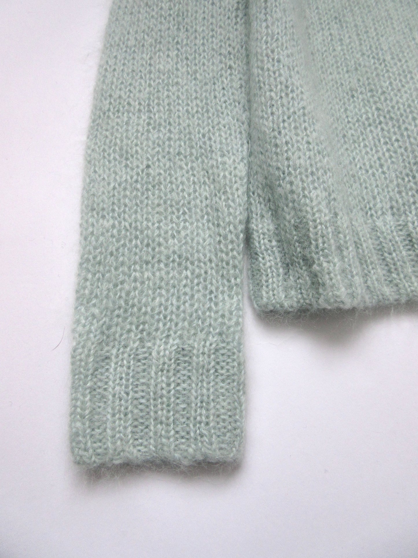 mint color mohair knit