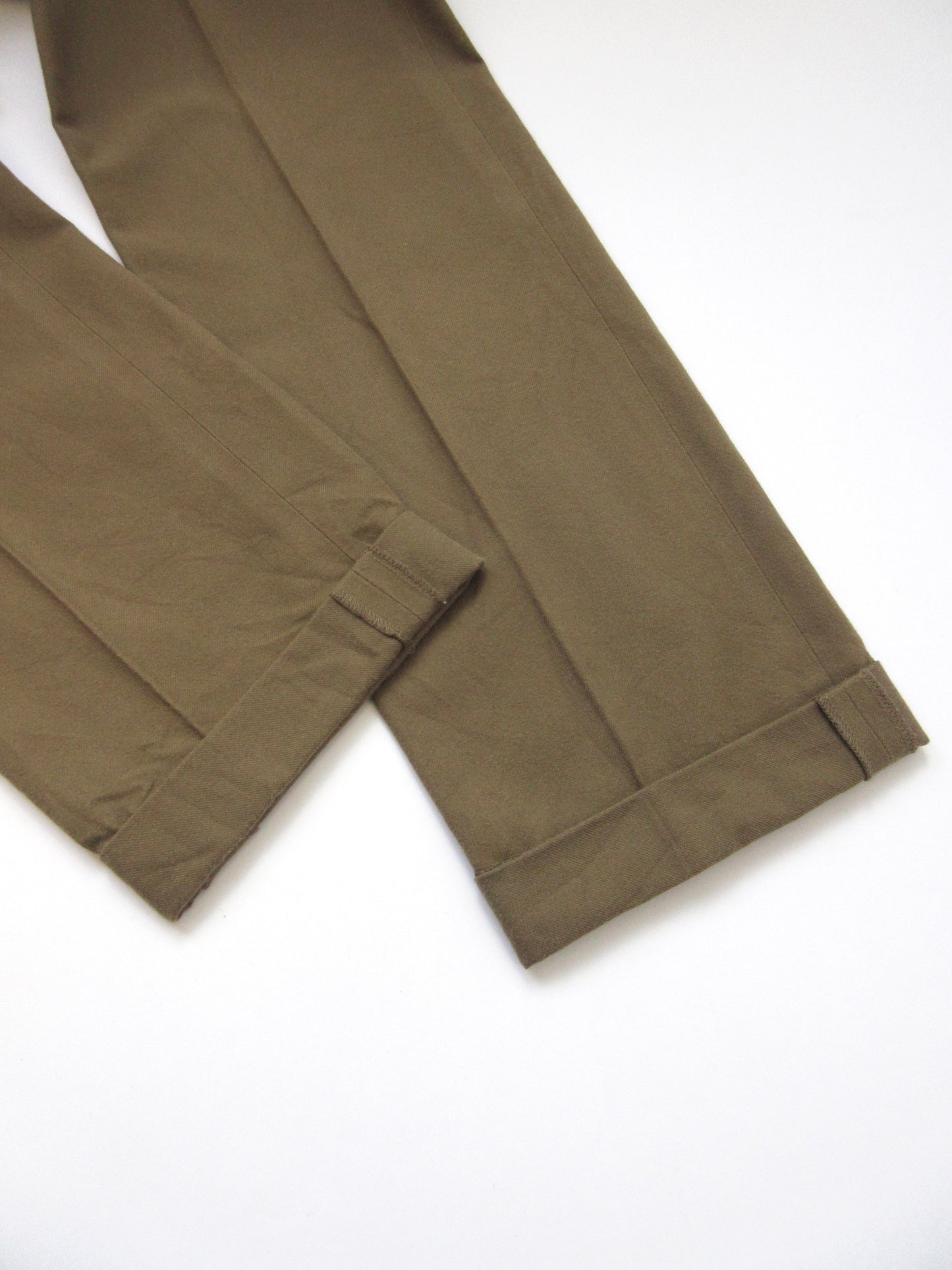 MARGARET HOWELL khaki brown roll-up pants