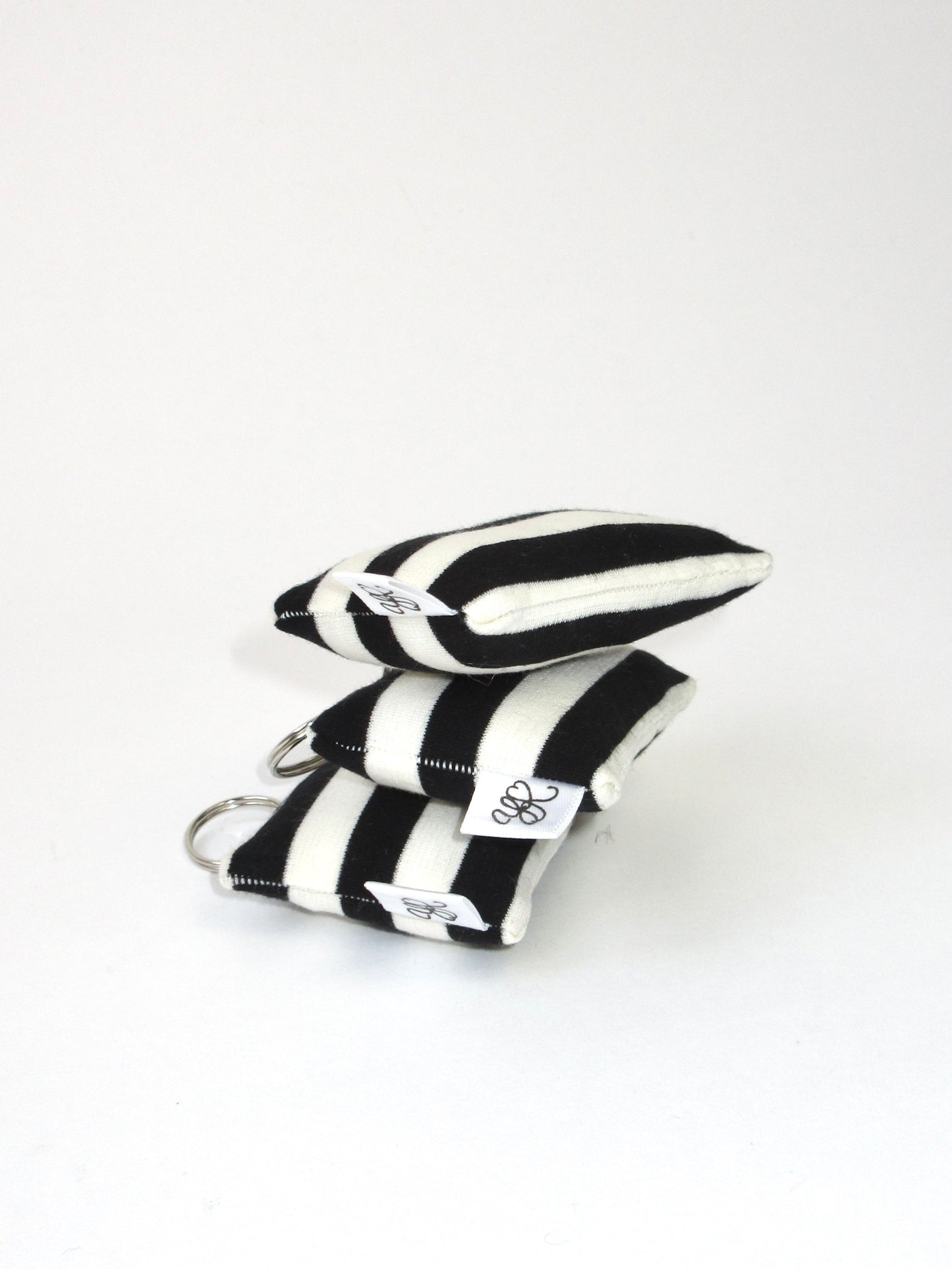 square stripe keyring