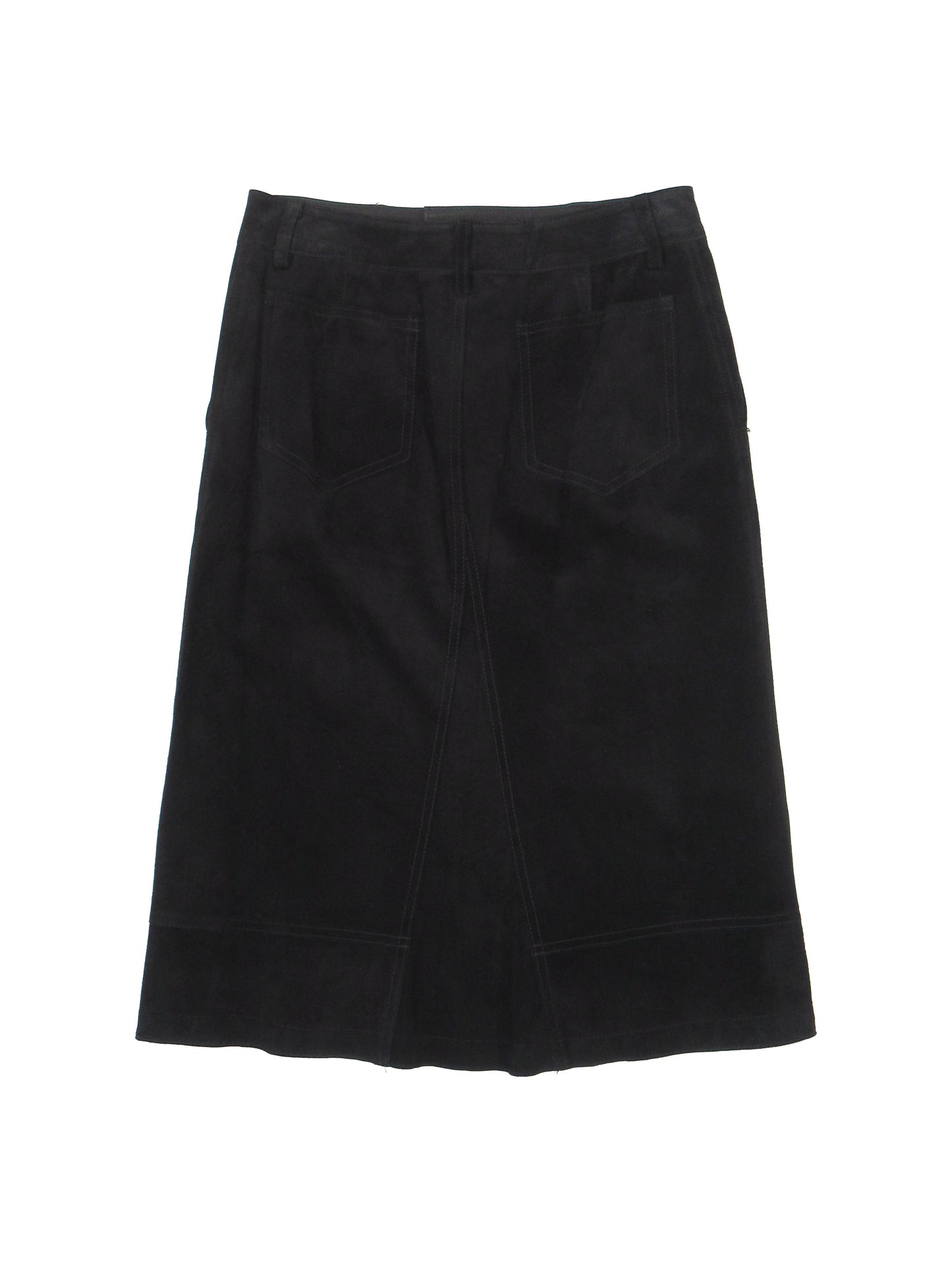 suede stitch midi skirt