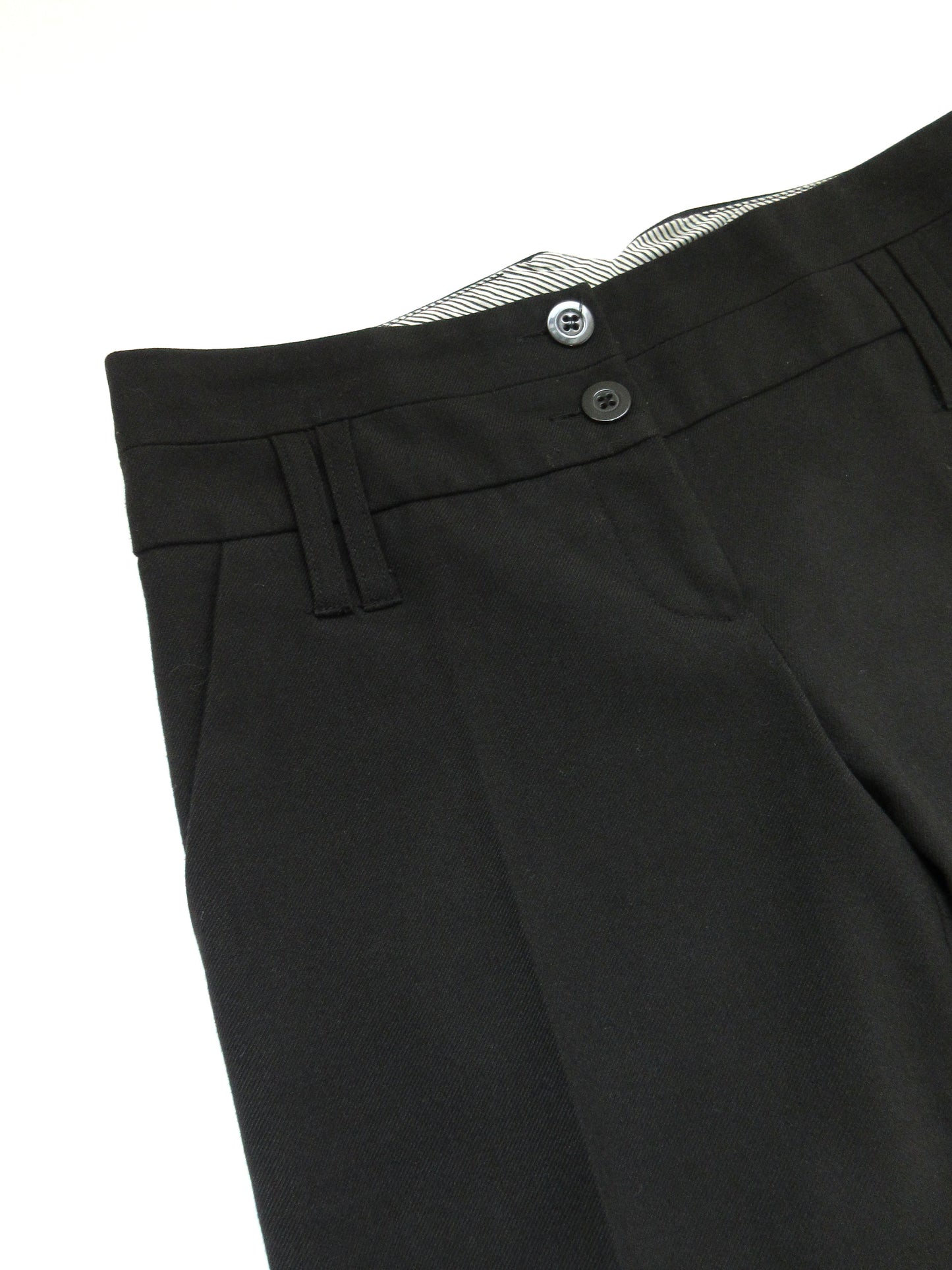 waist design black slacks