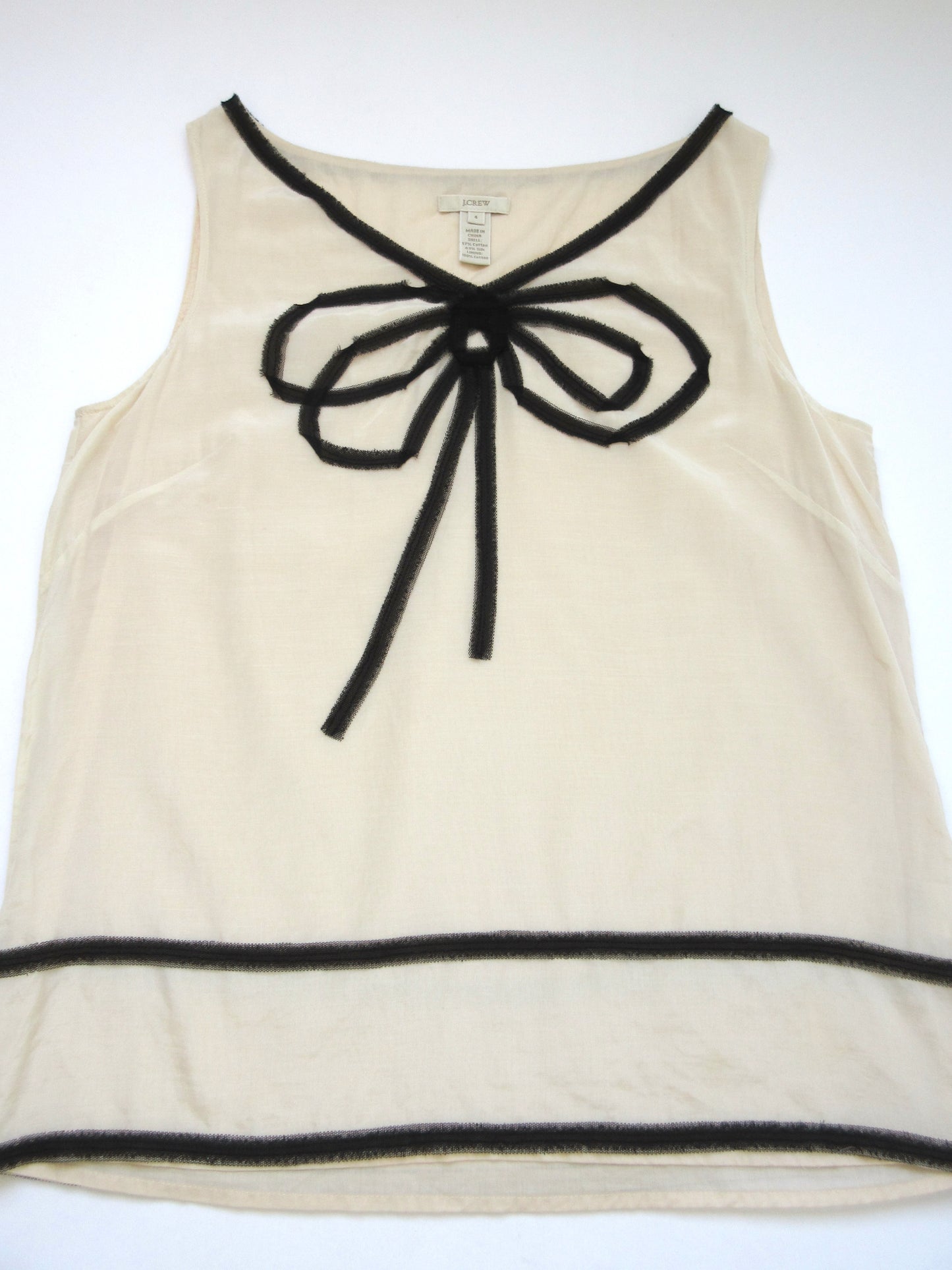 ribbon silk sleeveless top