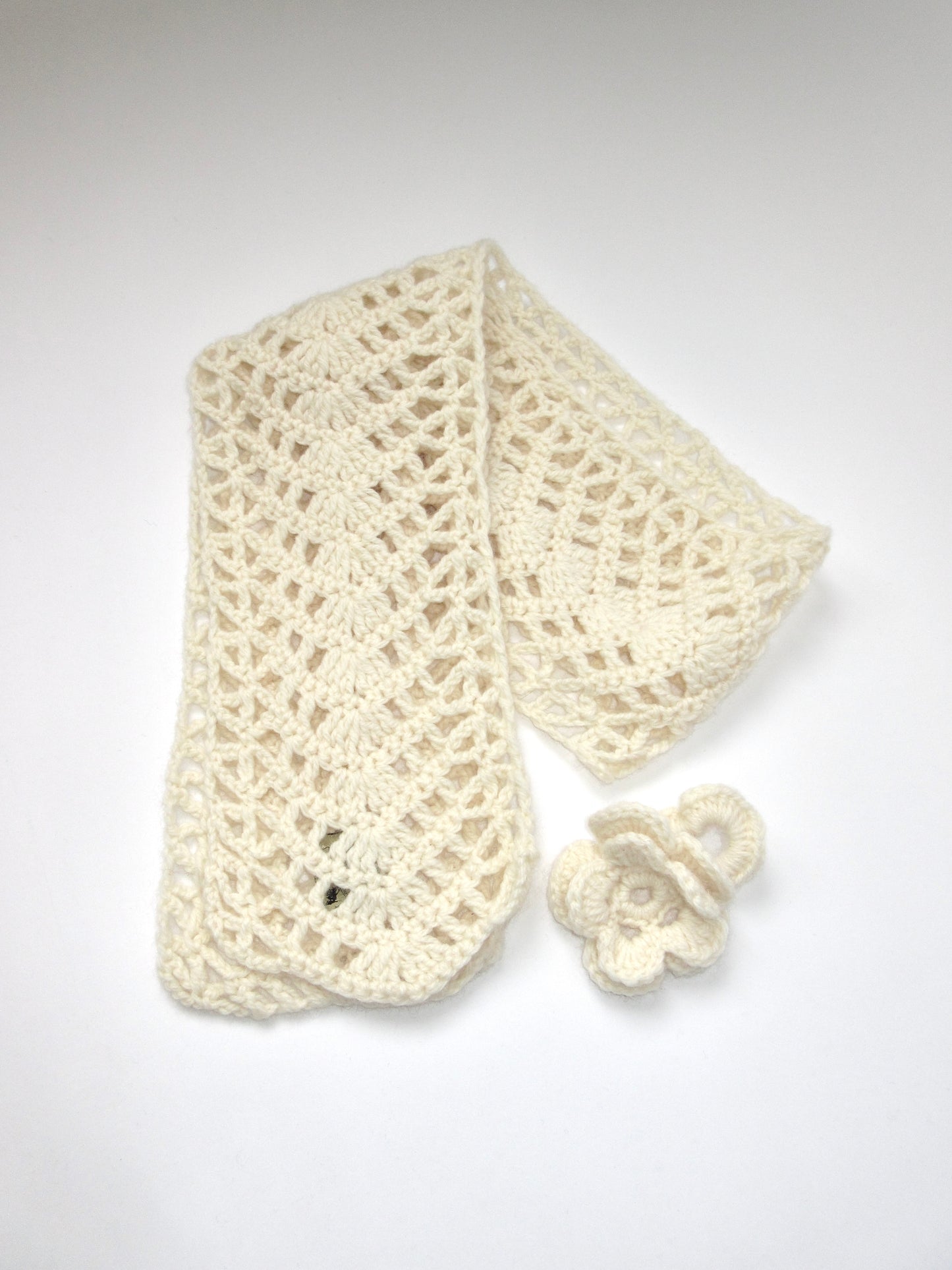 handmade crochet knitted scarf