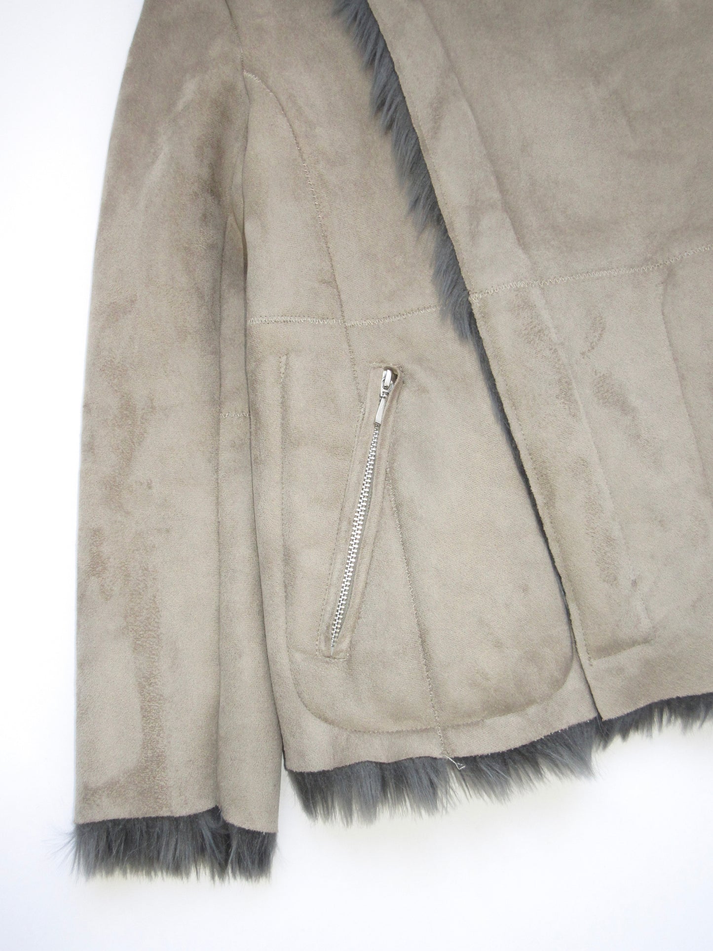 zucca suede fur coat