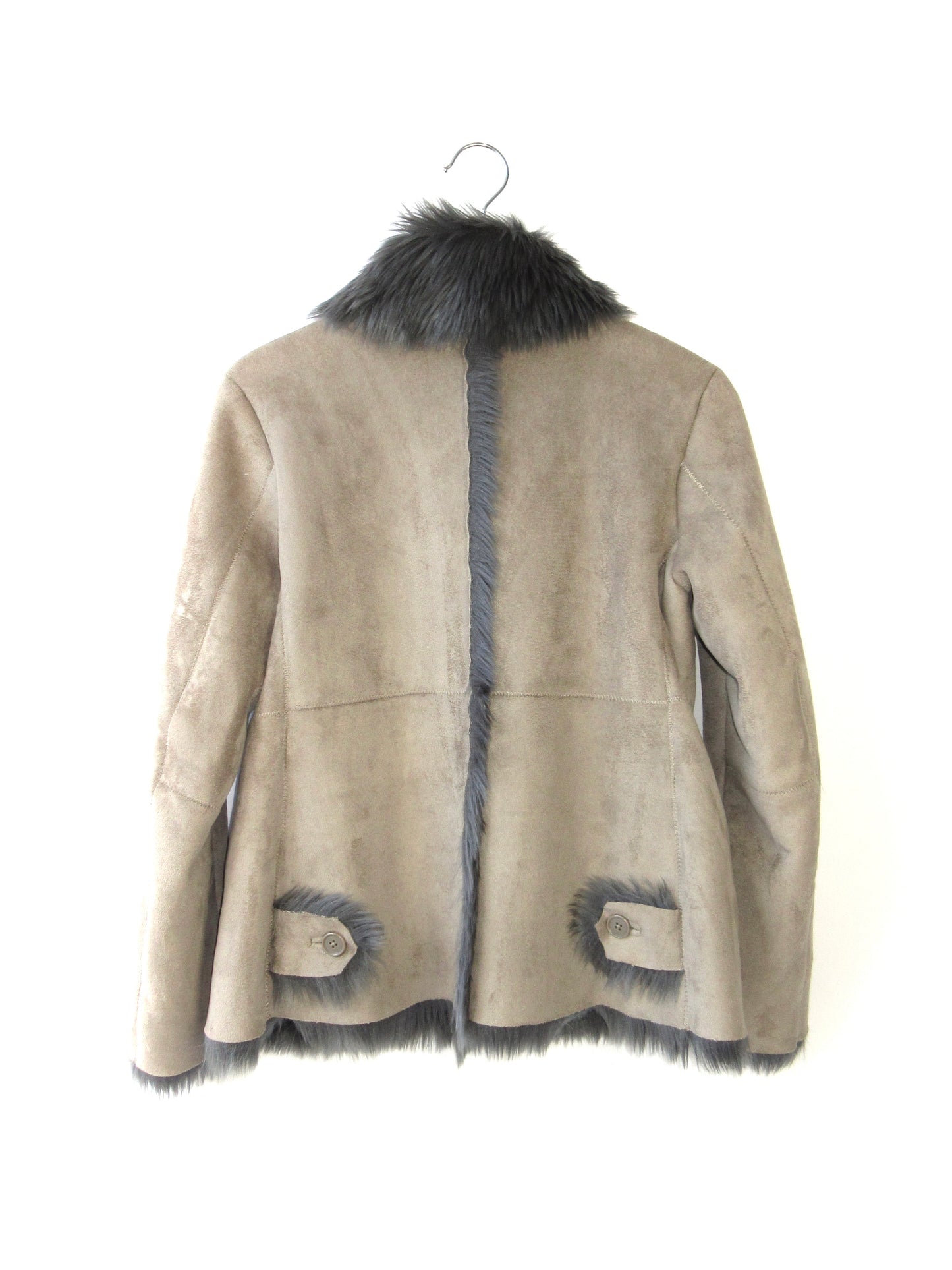 zucca suede fur coat