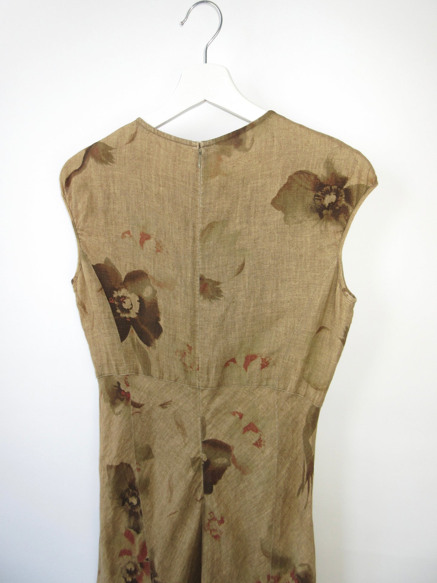 【used】flower linen dress