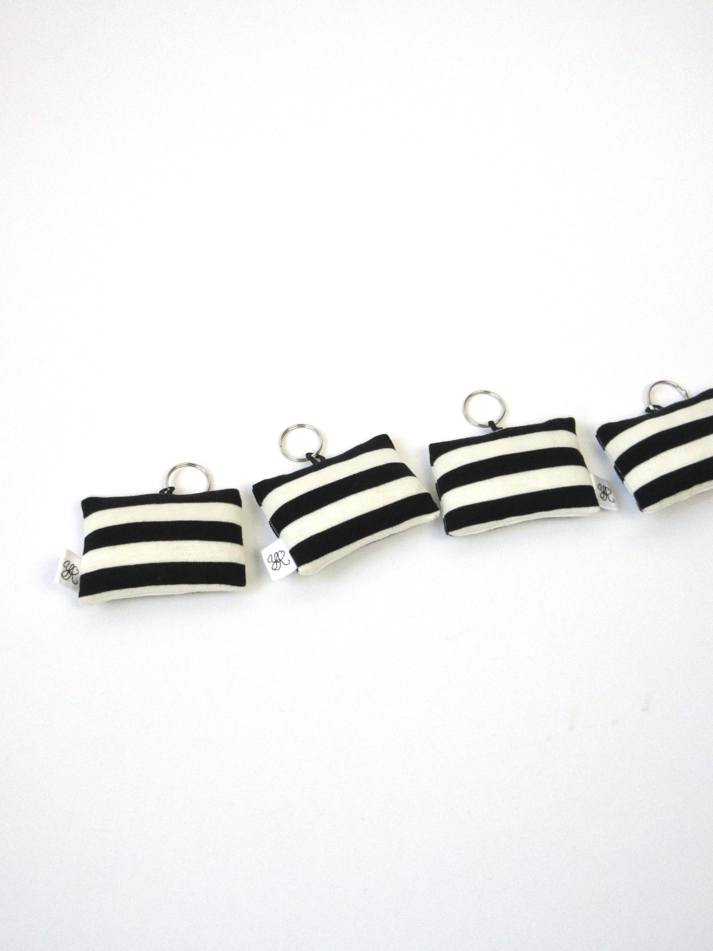 square stripe keyring