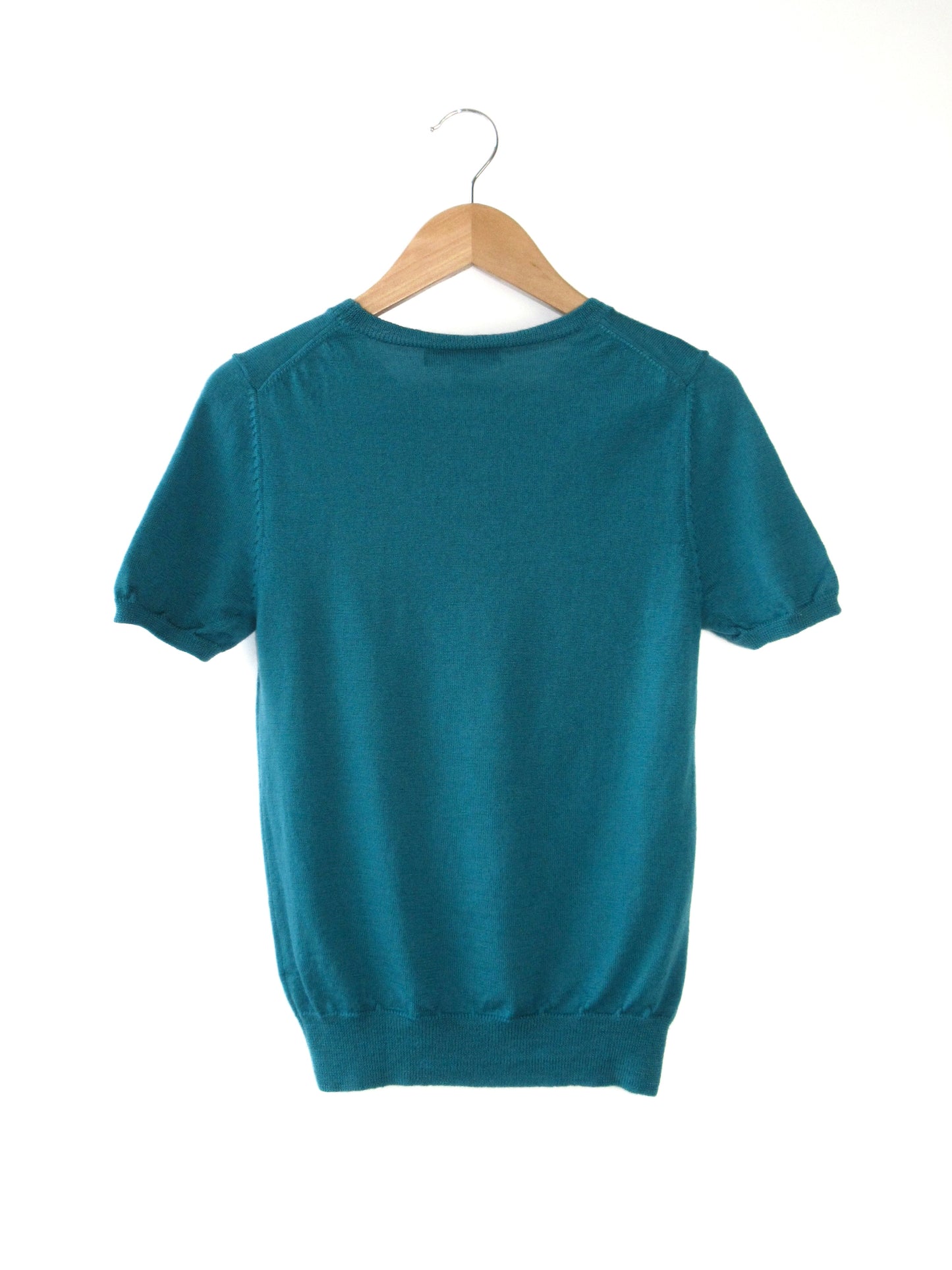 emerald green short sleeve knit