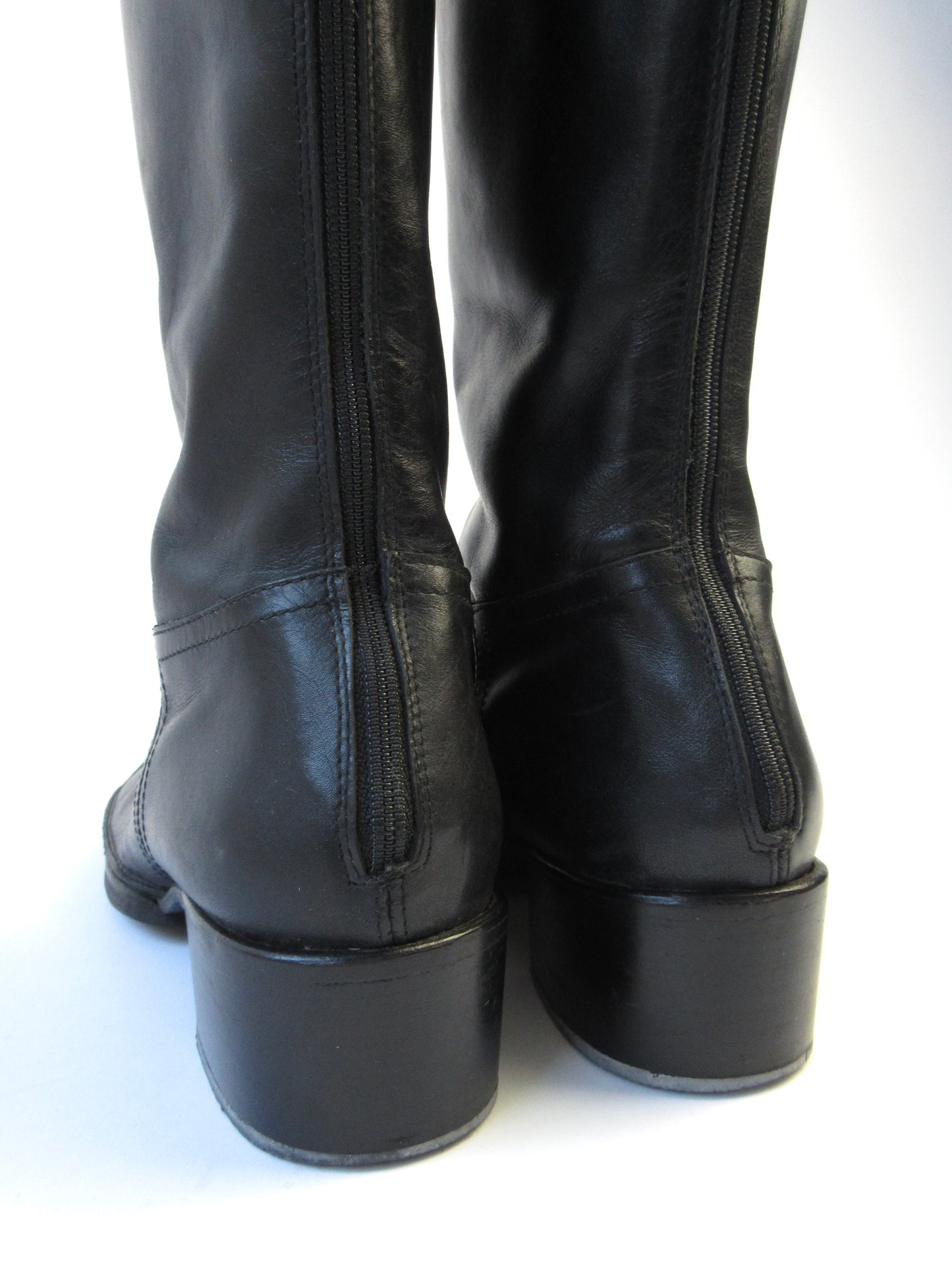 back zip-up boots