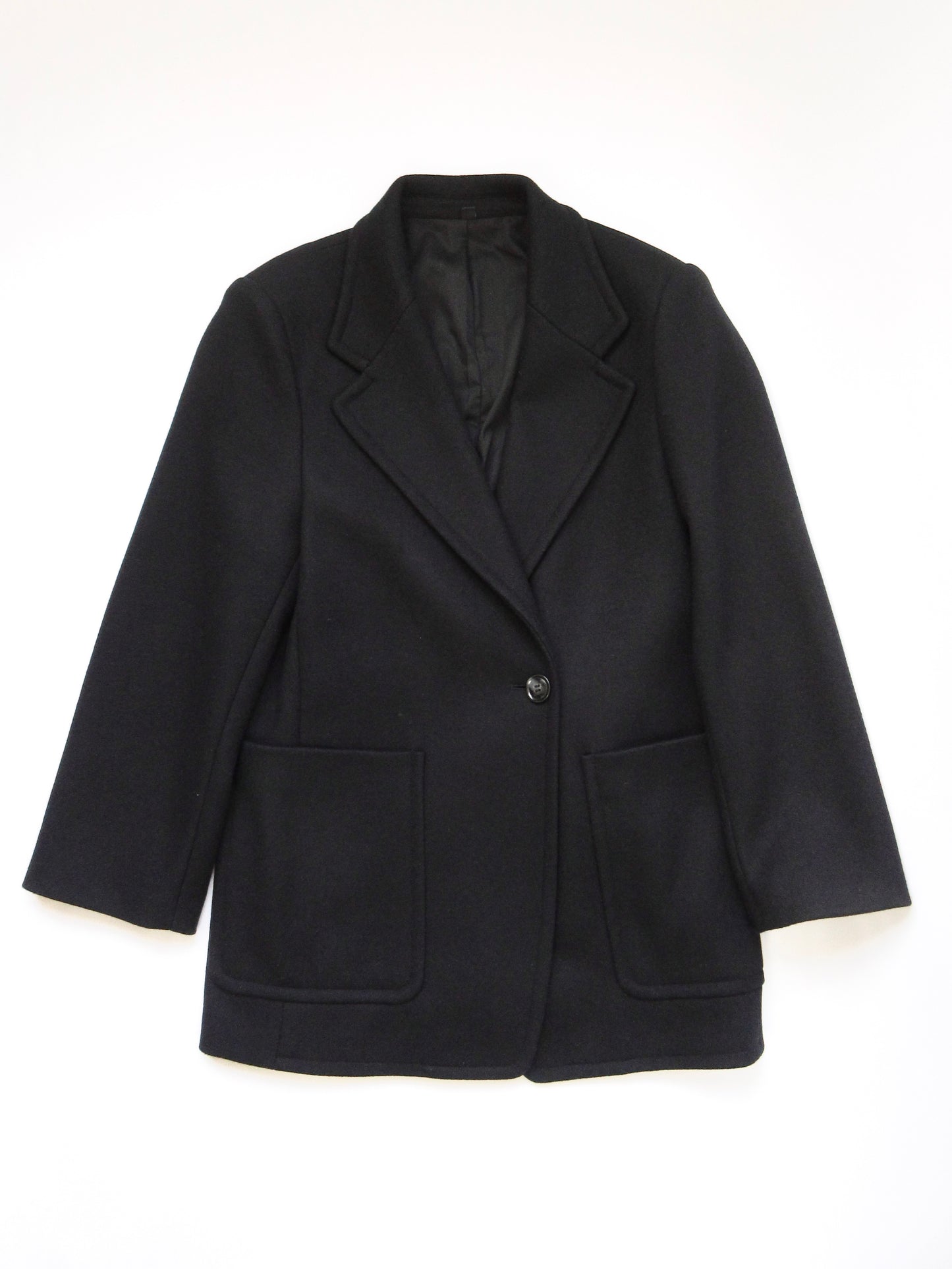 【used】black wool jacket