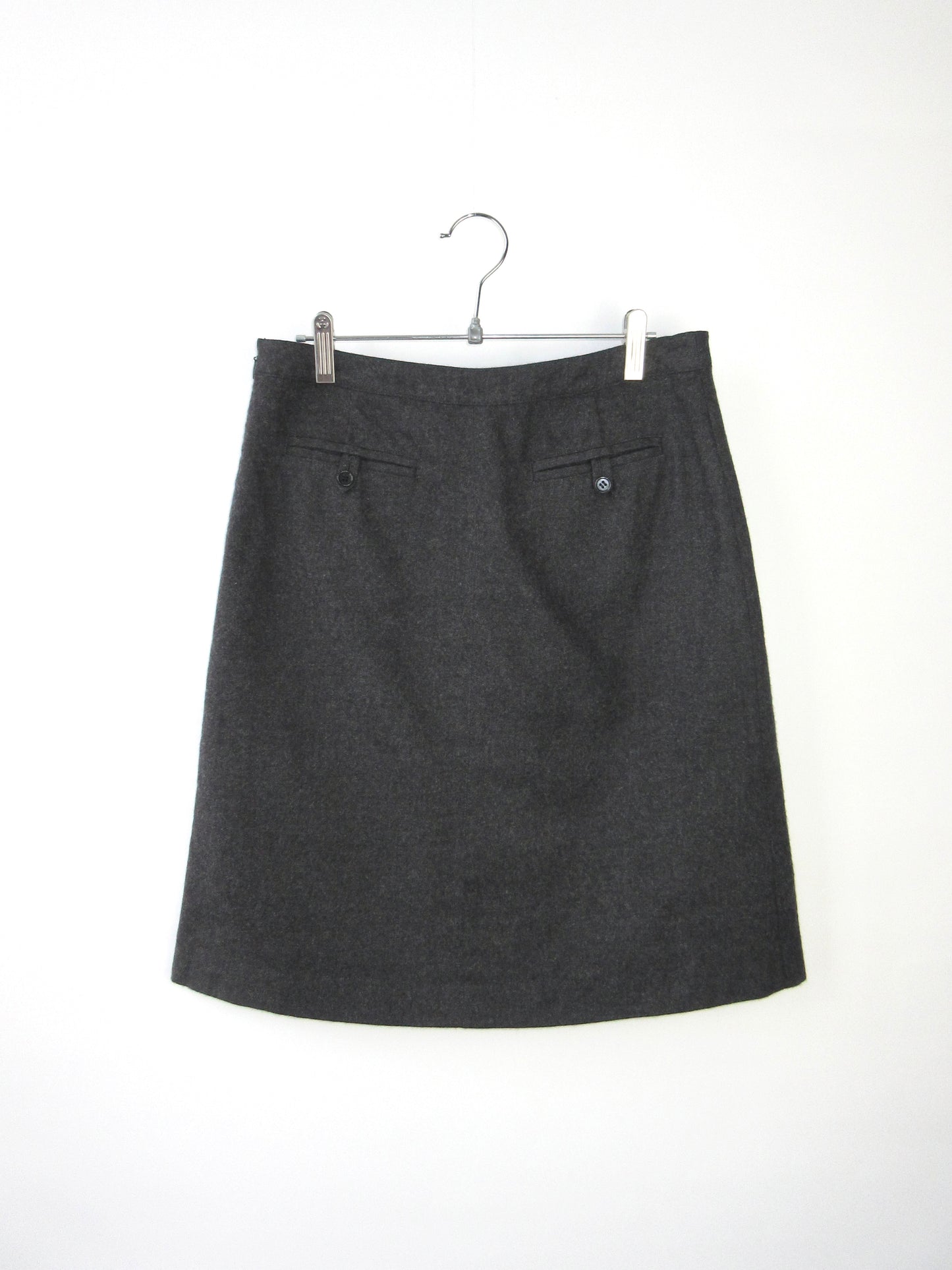 【used】dark gray wool skirt