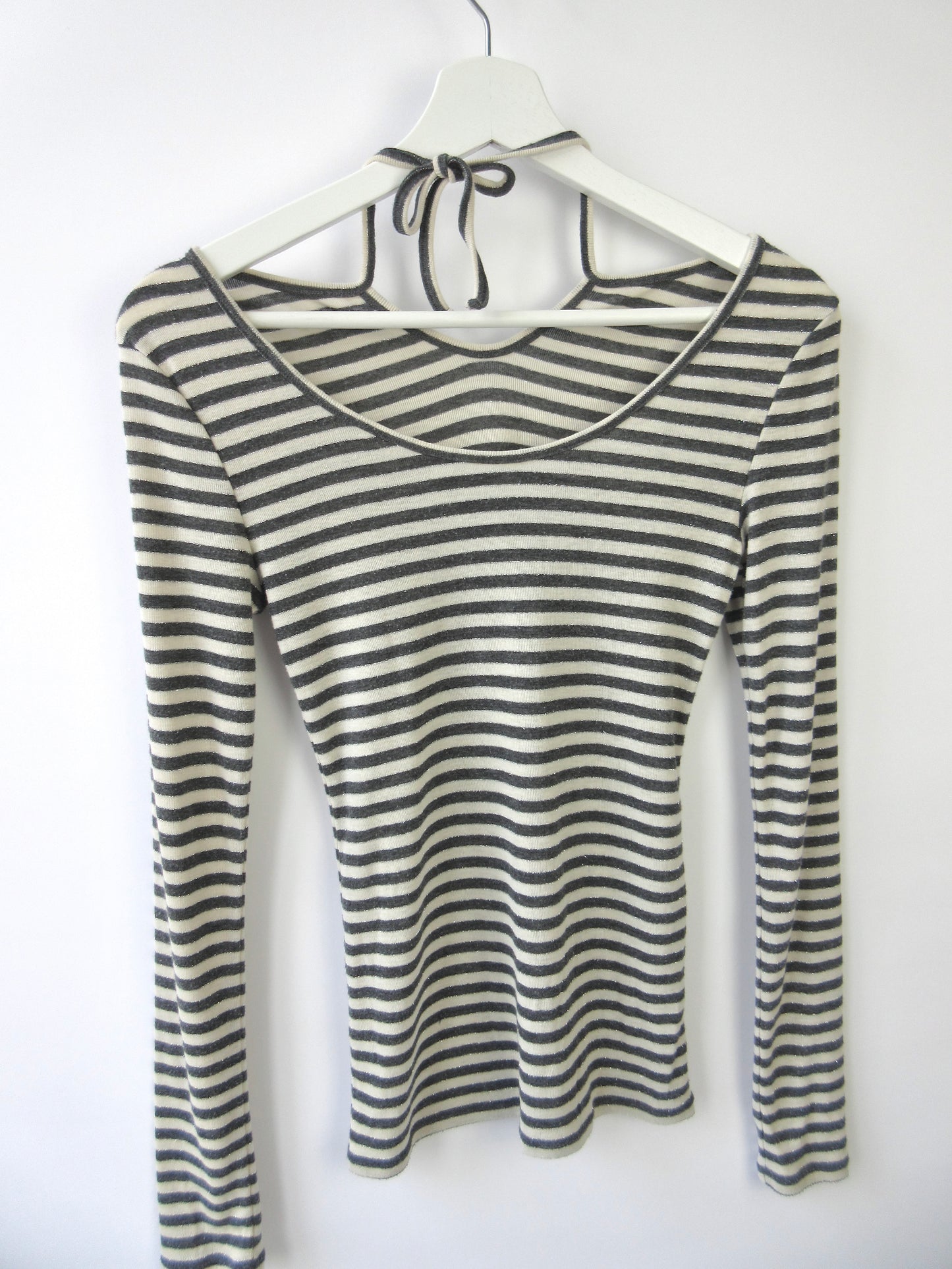 【used】stripe long sleeve top