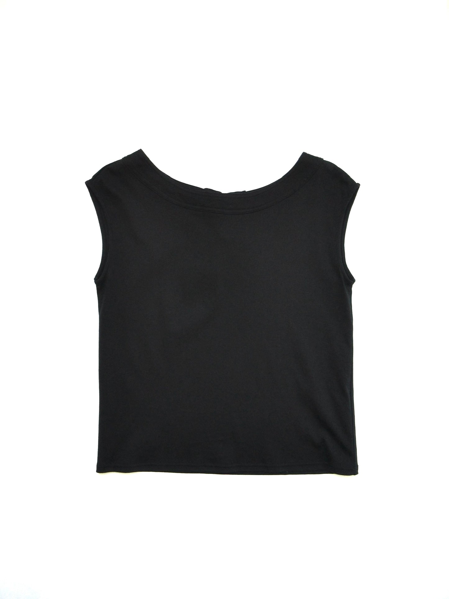 boat neck back ribbon top