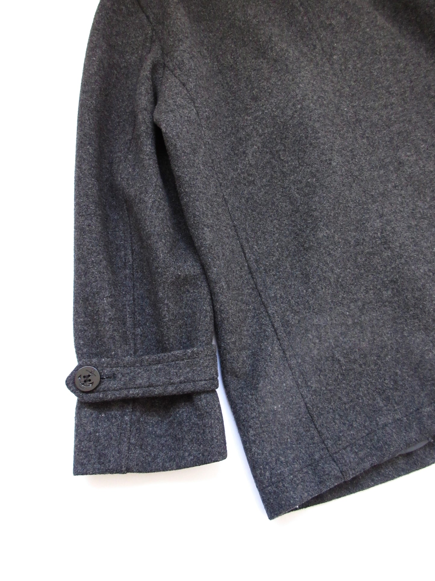 dark gray wool pea jacket