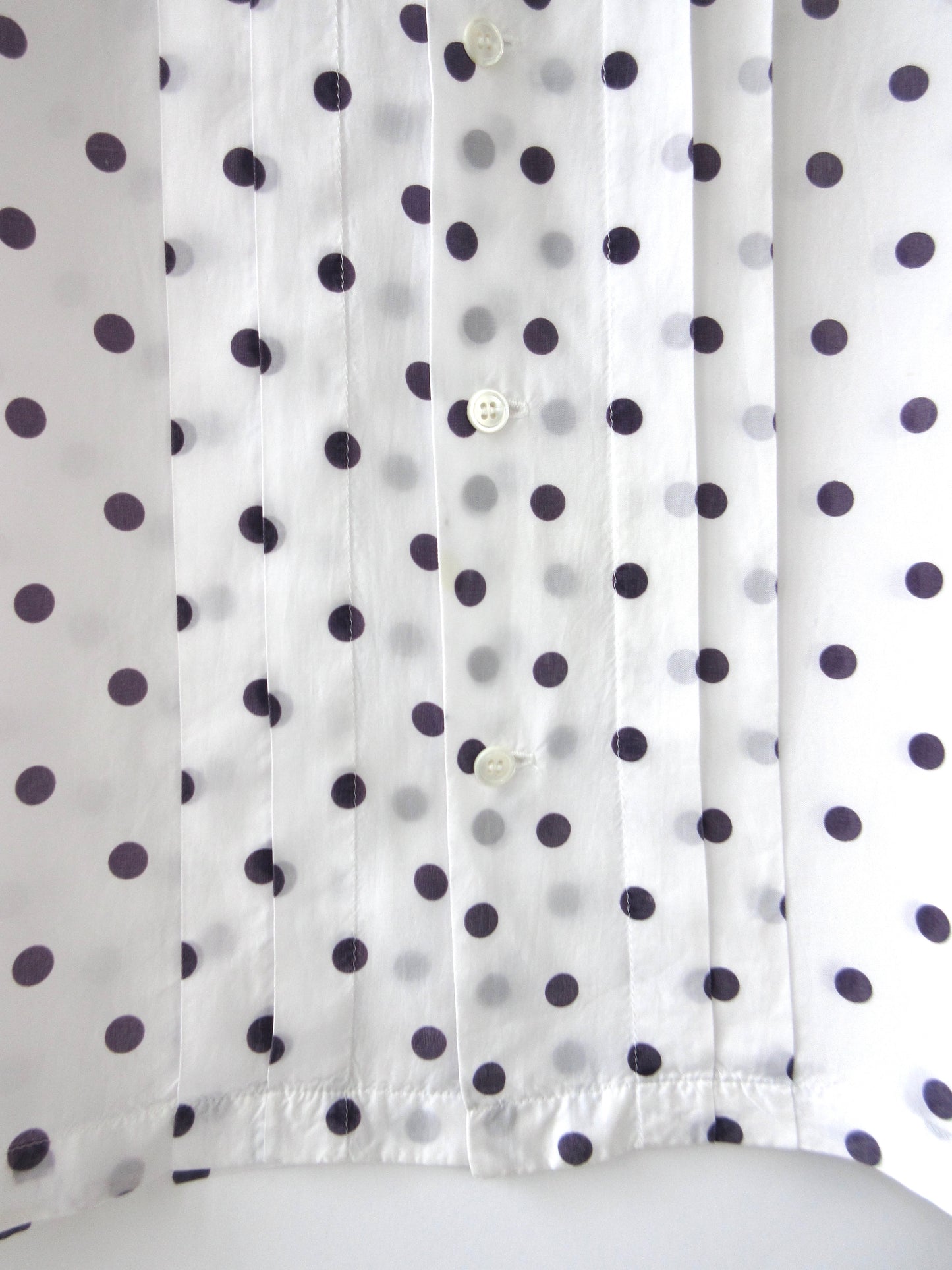 robe de chambre polka dots sheer blouse