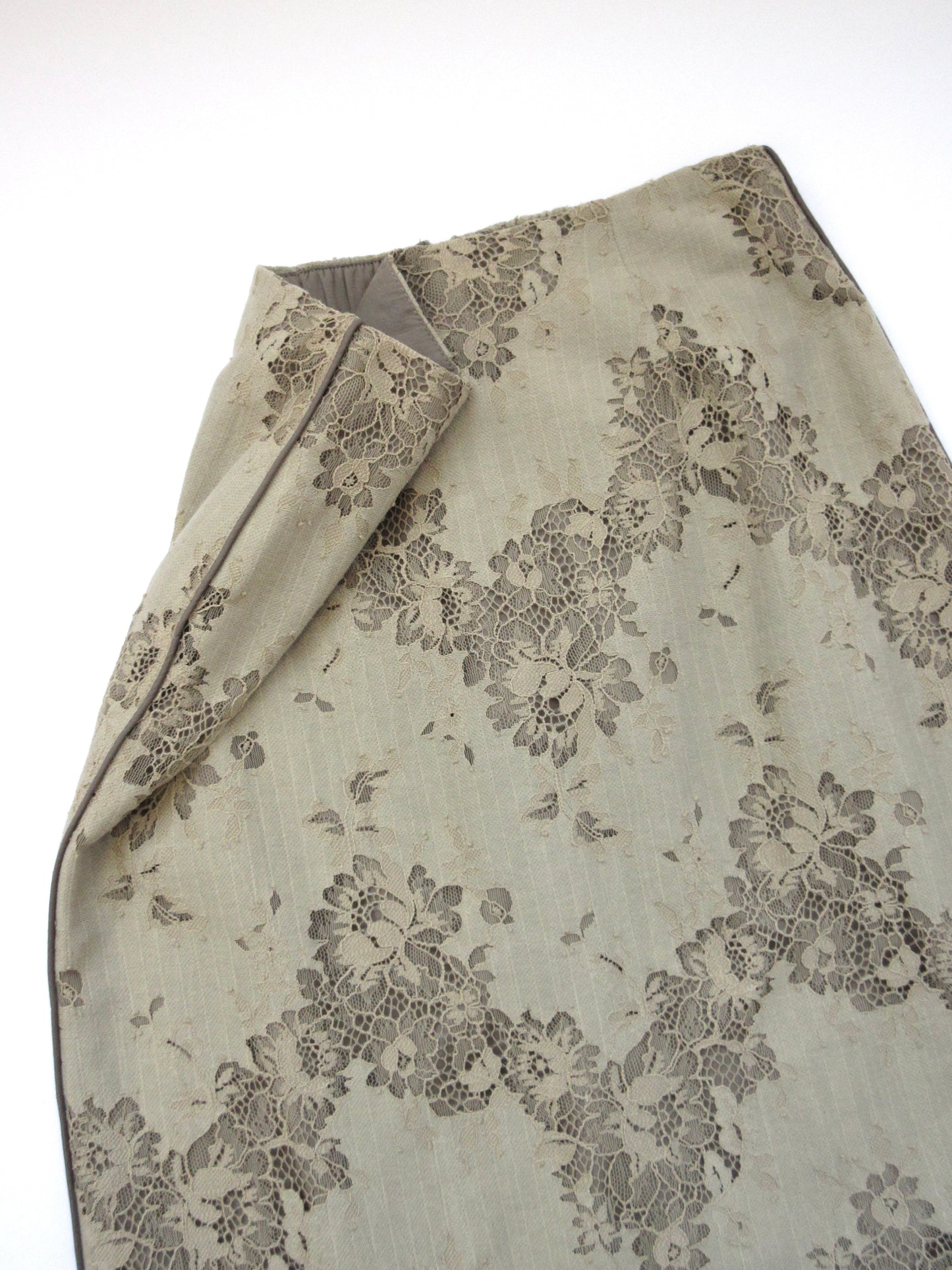 sheer lace midi skirt