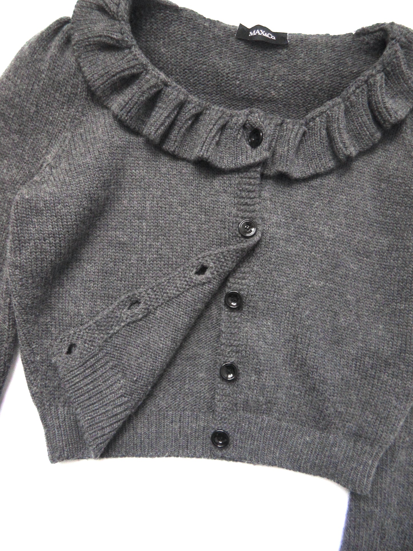 【used】MAX&Co. ruffle cardigan