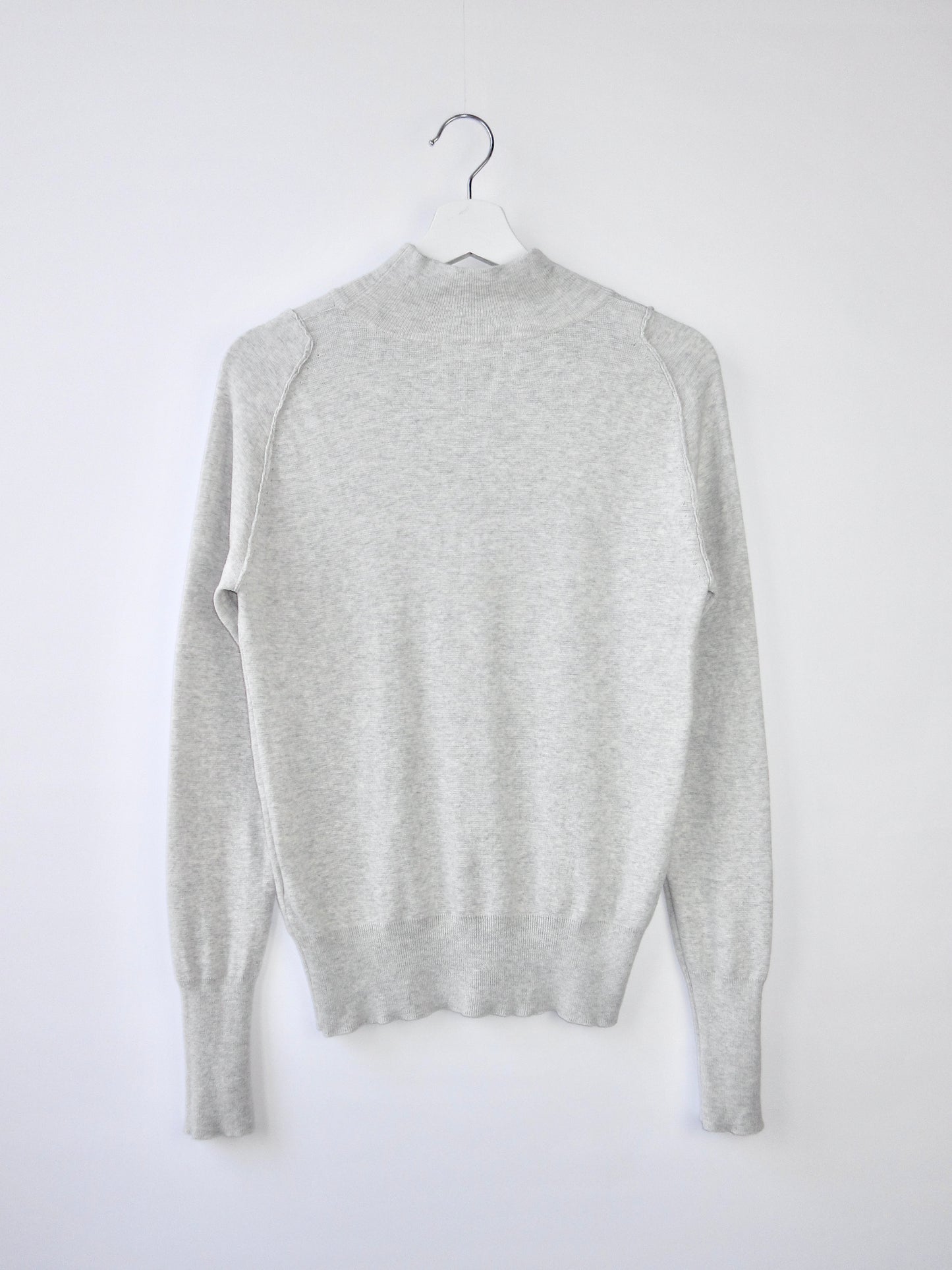 light gray high neck knit