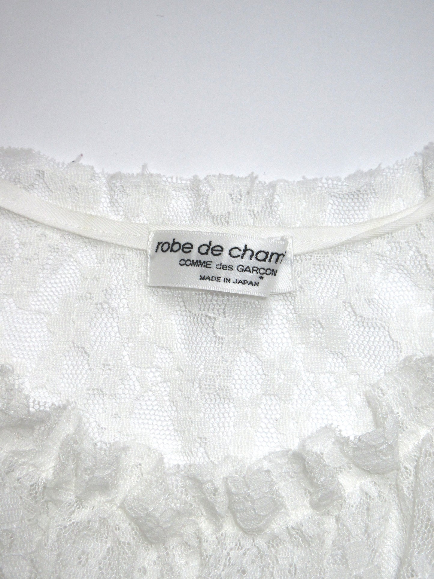 robe de chambre COMME des GARCONS lace top