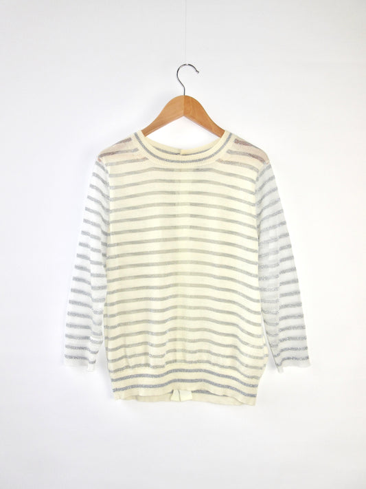 tricot Comme des Garçons sheer glitter top