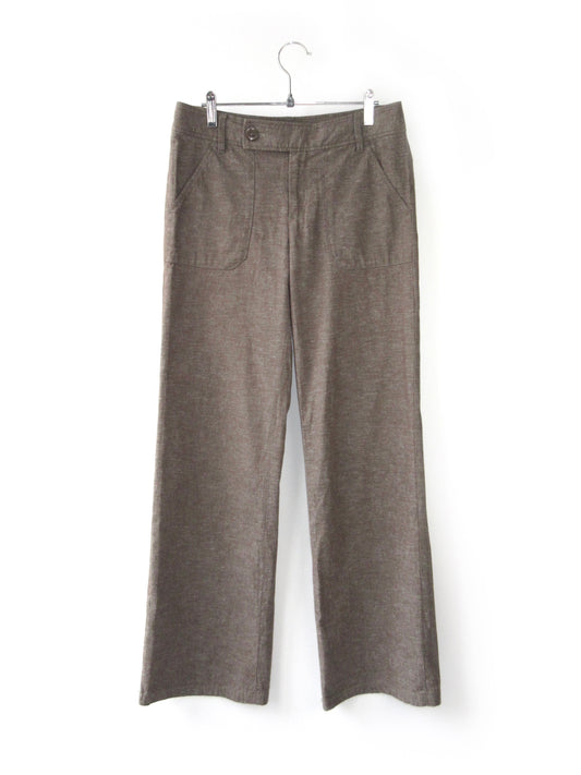 linen straight pants
