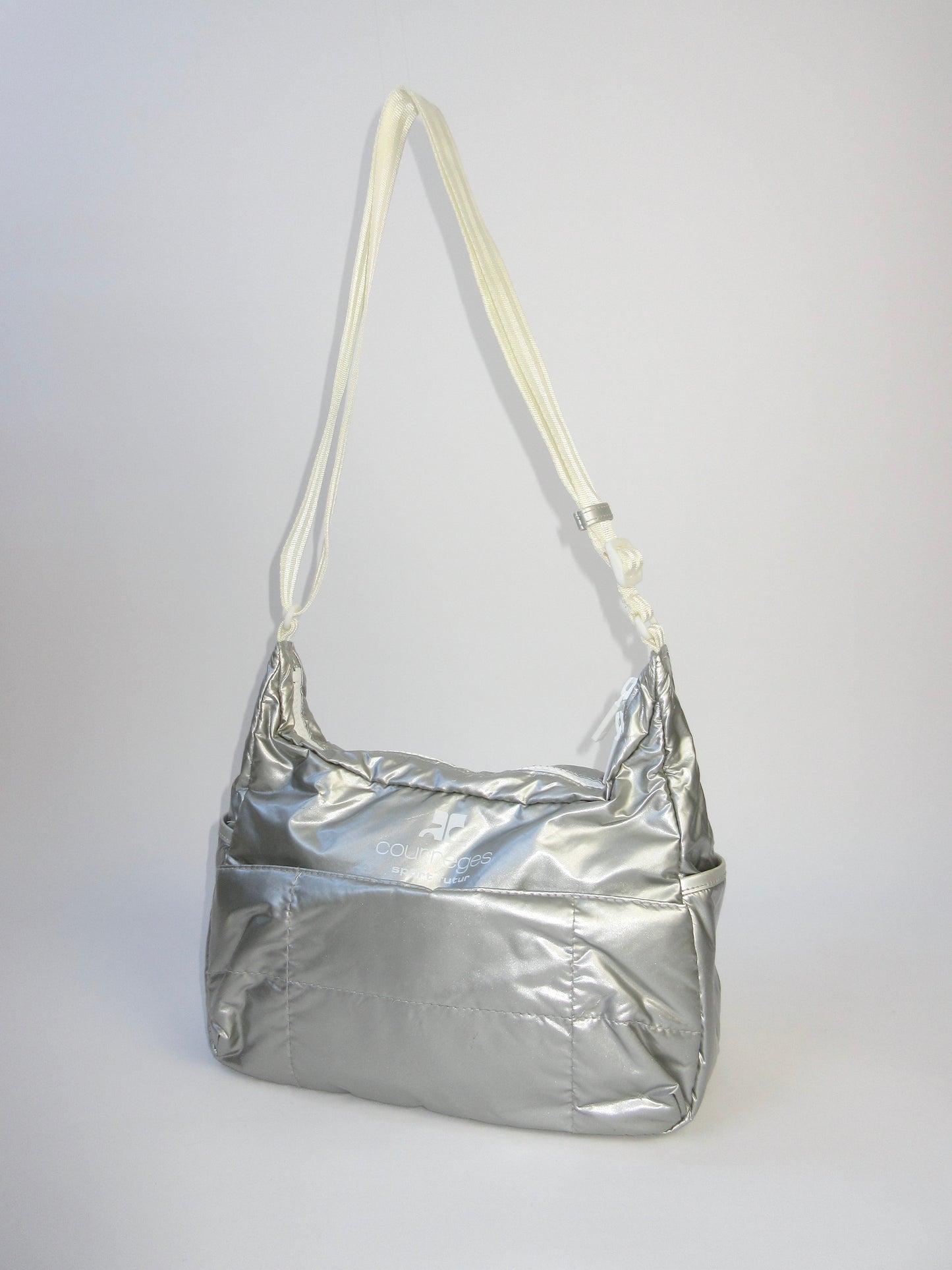 courreges silver shoulder bag