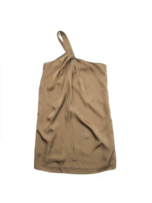 【used】theory one shoulder satin mini dress
