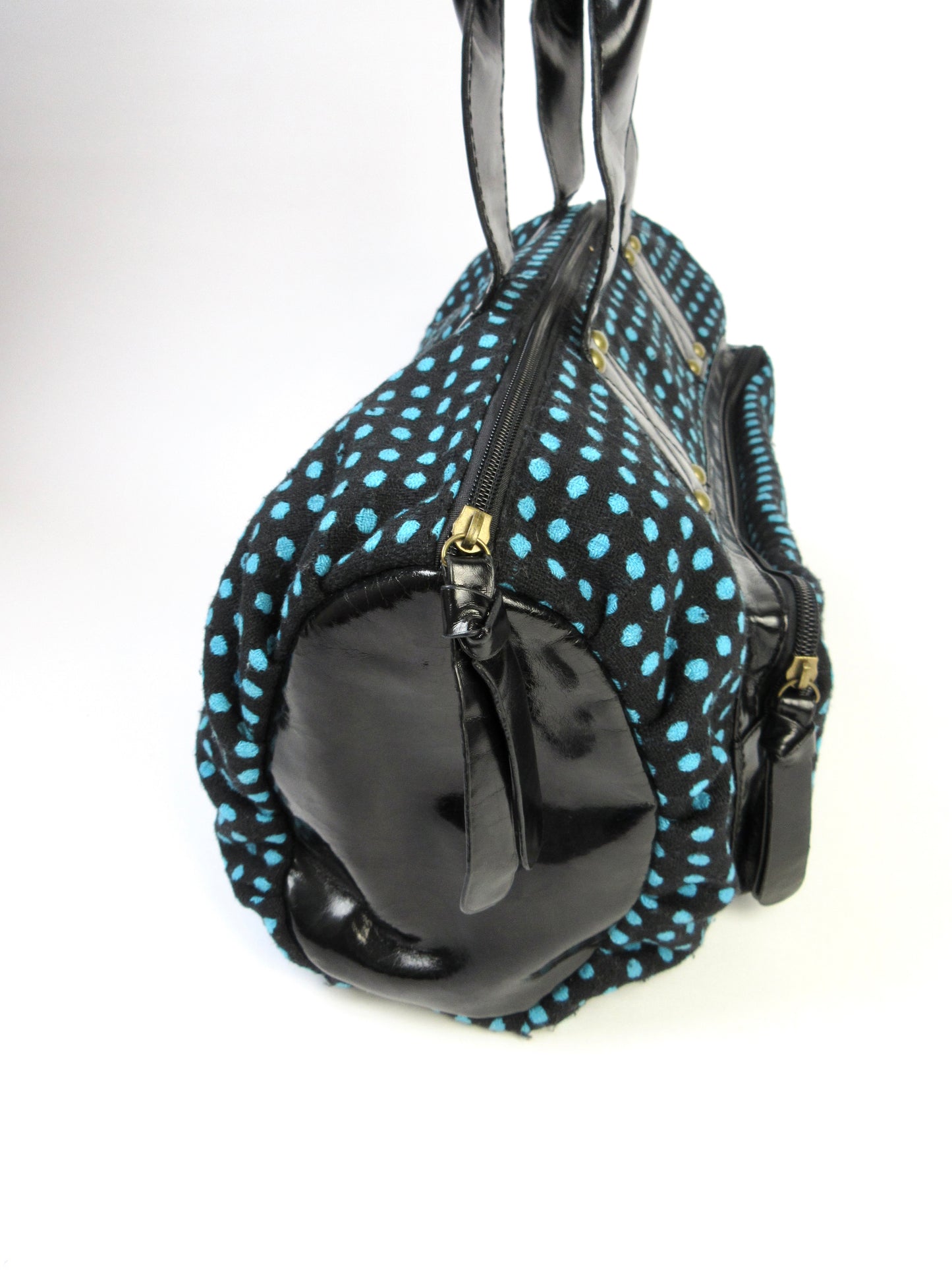 polka dots boston bag