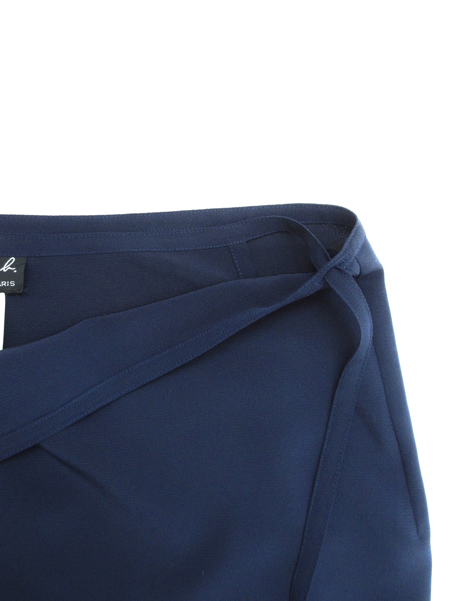 agnes b. navy wrap skirt