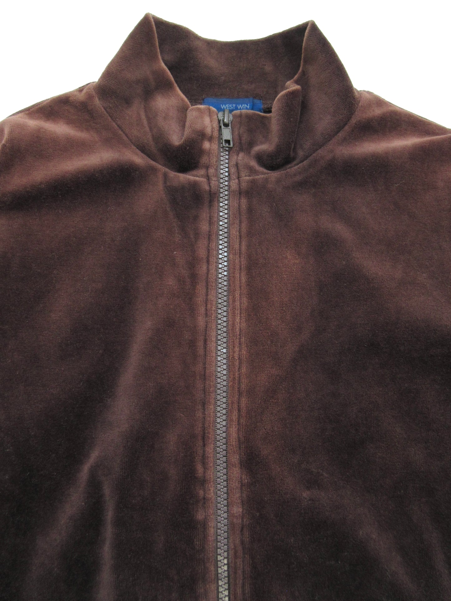【used】velvet brown track jacket