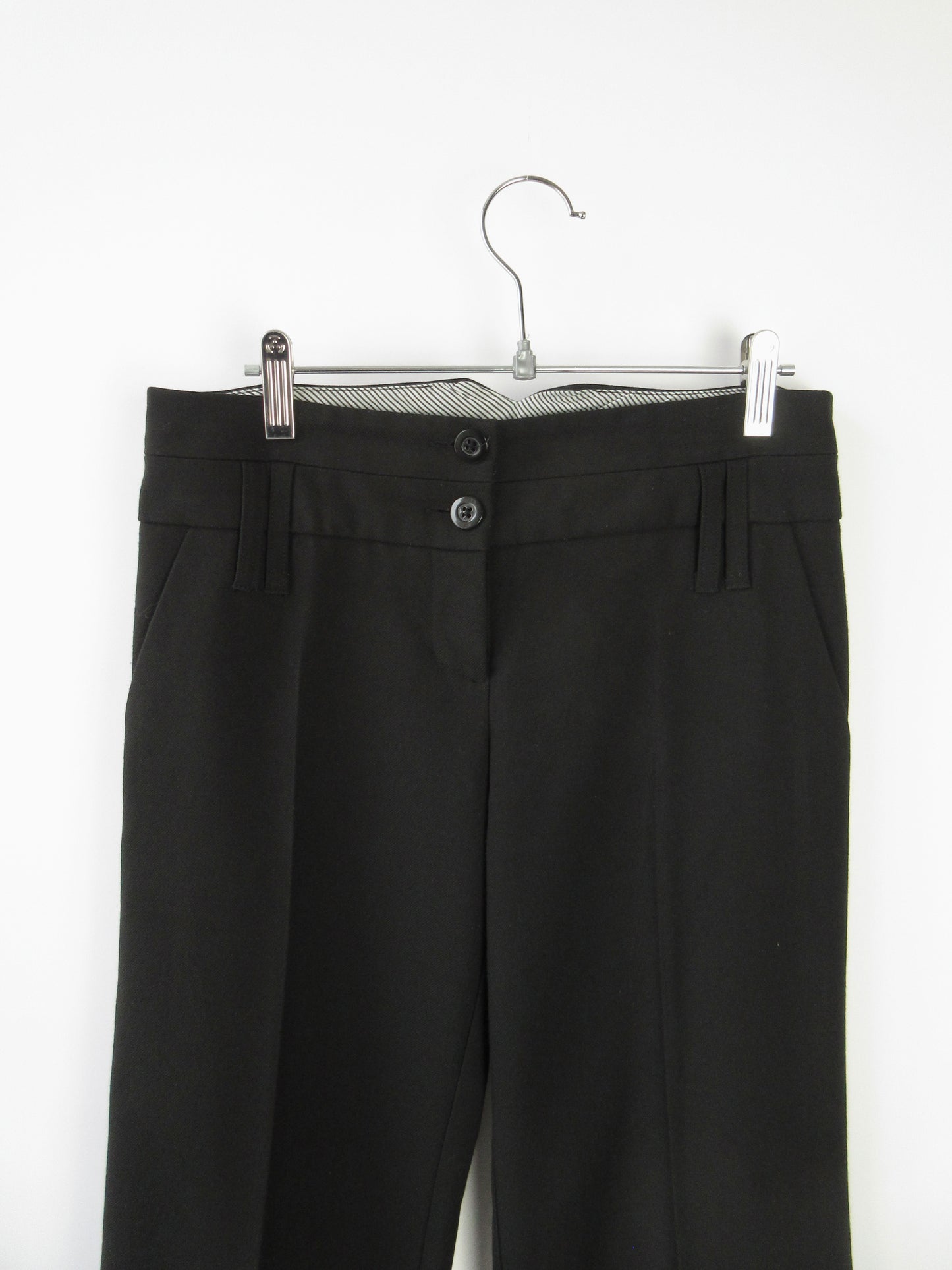 waist design black slacks