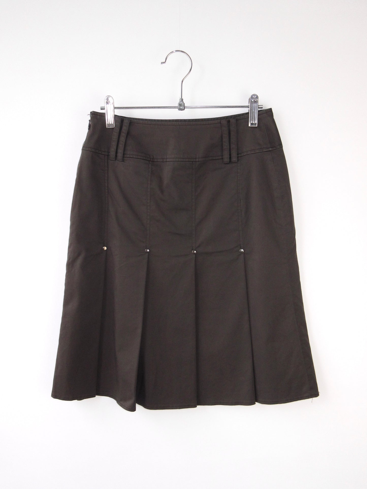 【used】wide pleated skirt