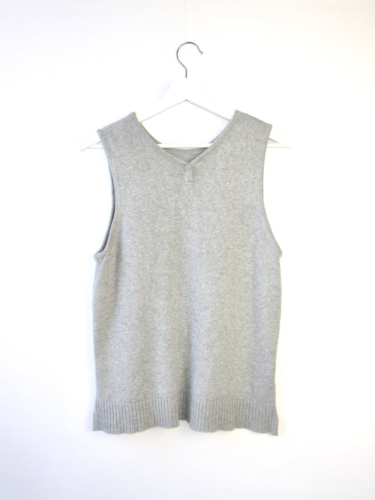 【used】gray cotton vest