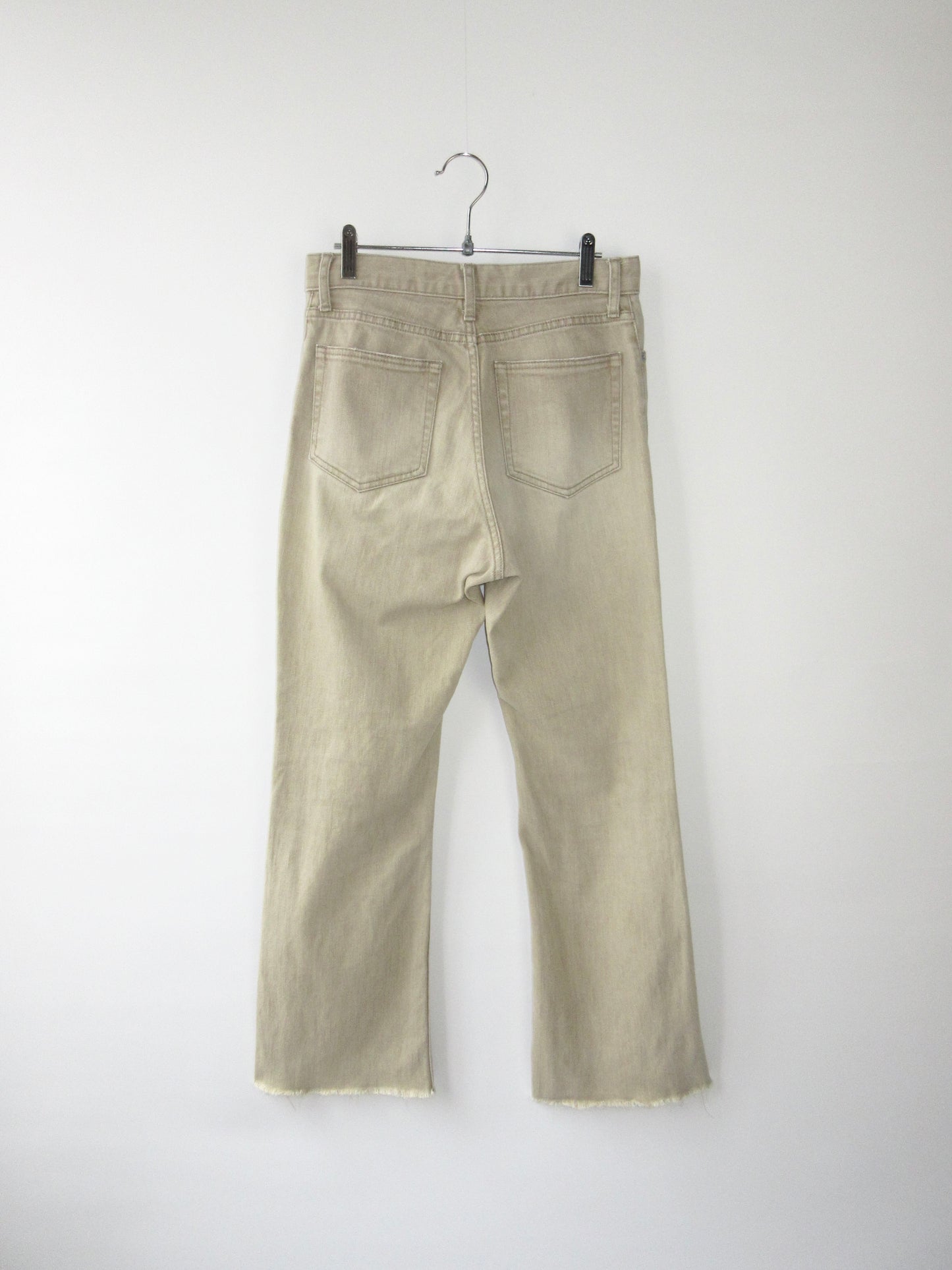 beige semi fitted denim pants