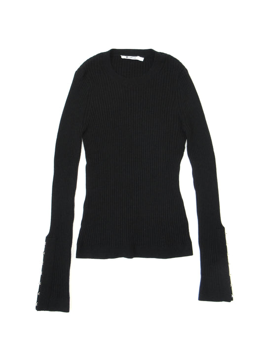 ALEXANDER WANG sleeve hook rib top
