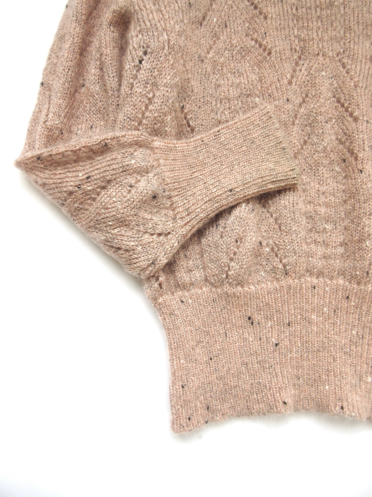 【used】nep yarn pink mohair knit