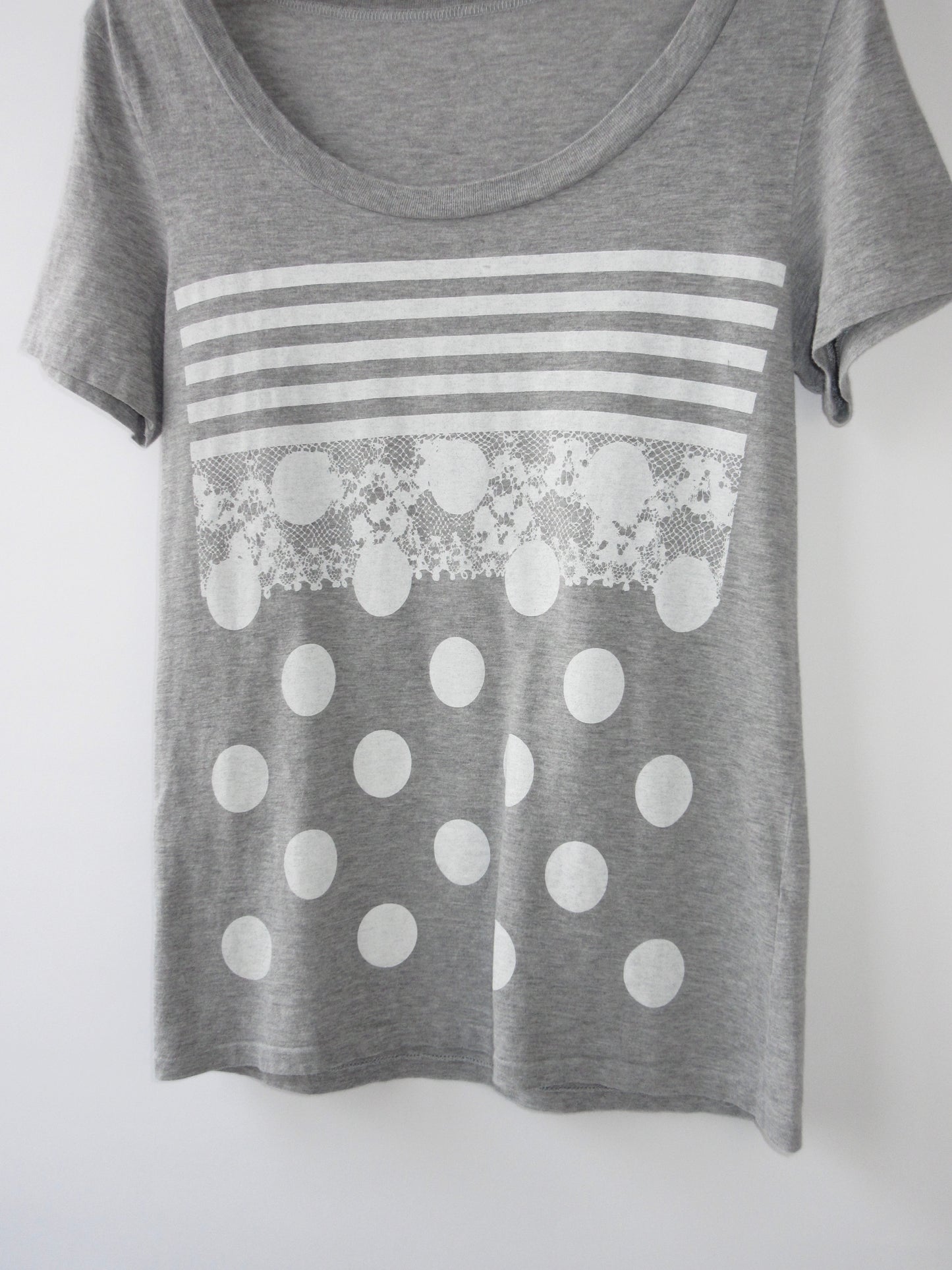sunaokuwahara dots×stripe t-shirt