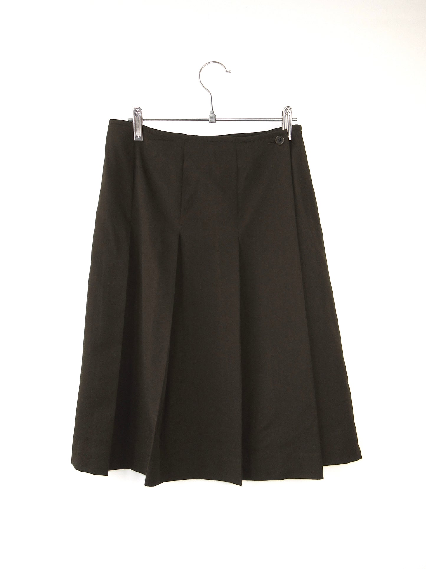 wide pleats wrap skirt