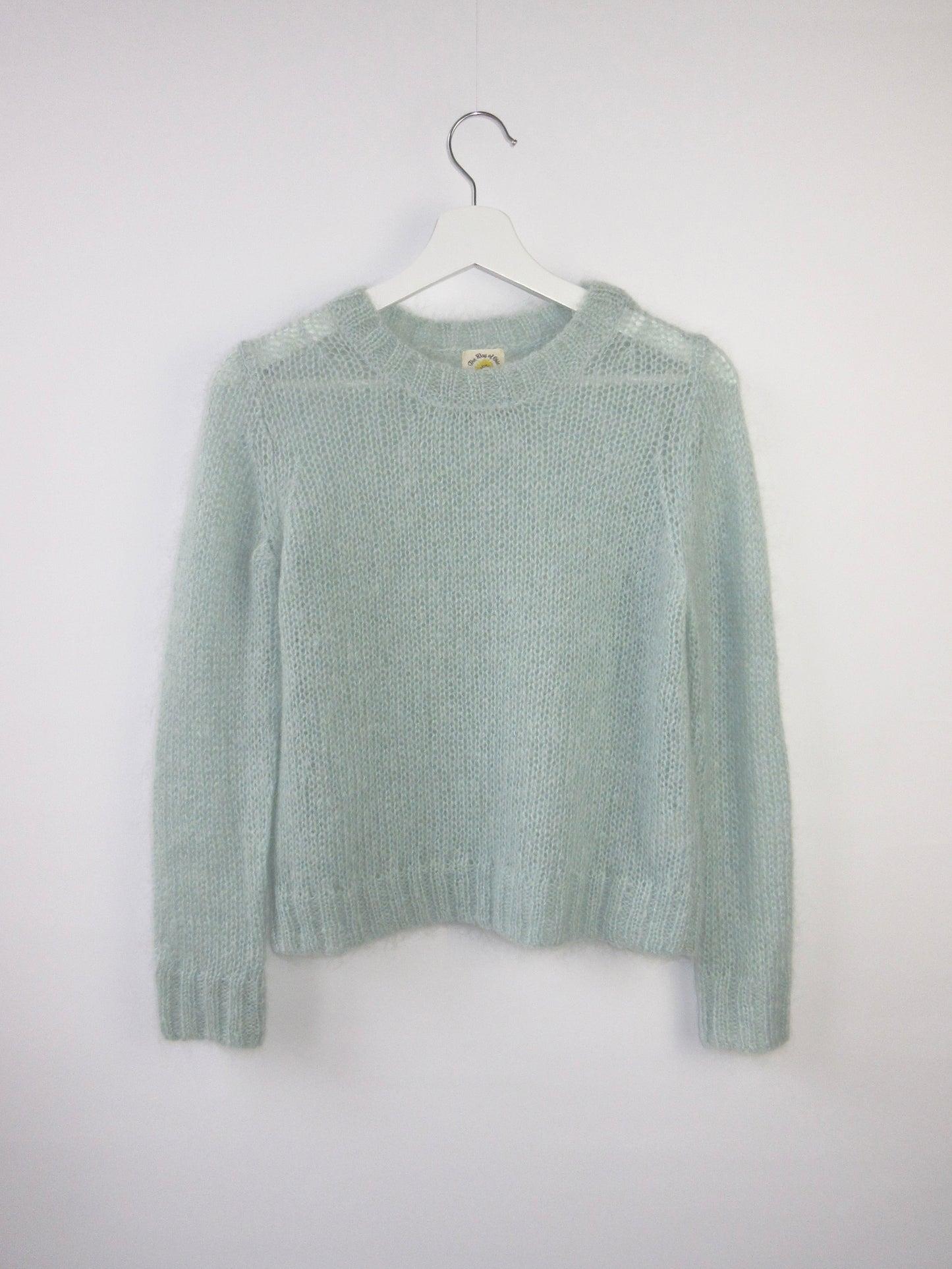 mint color mohair knit