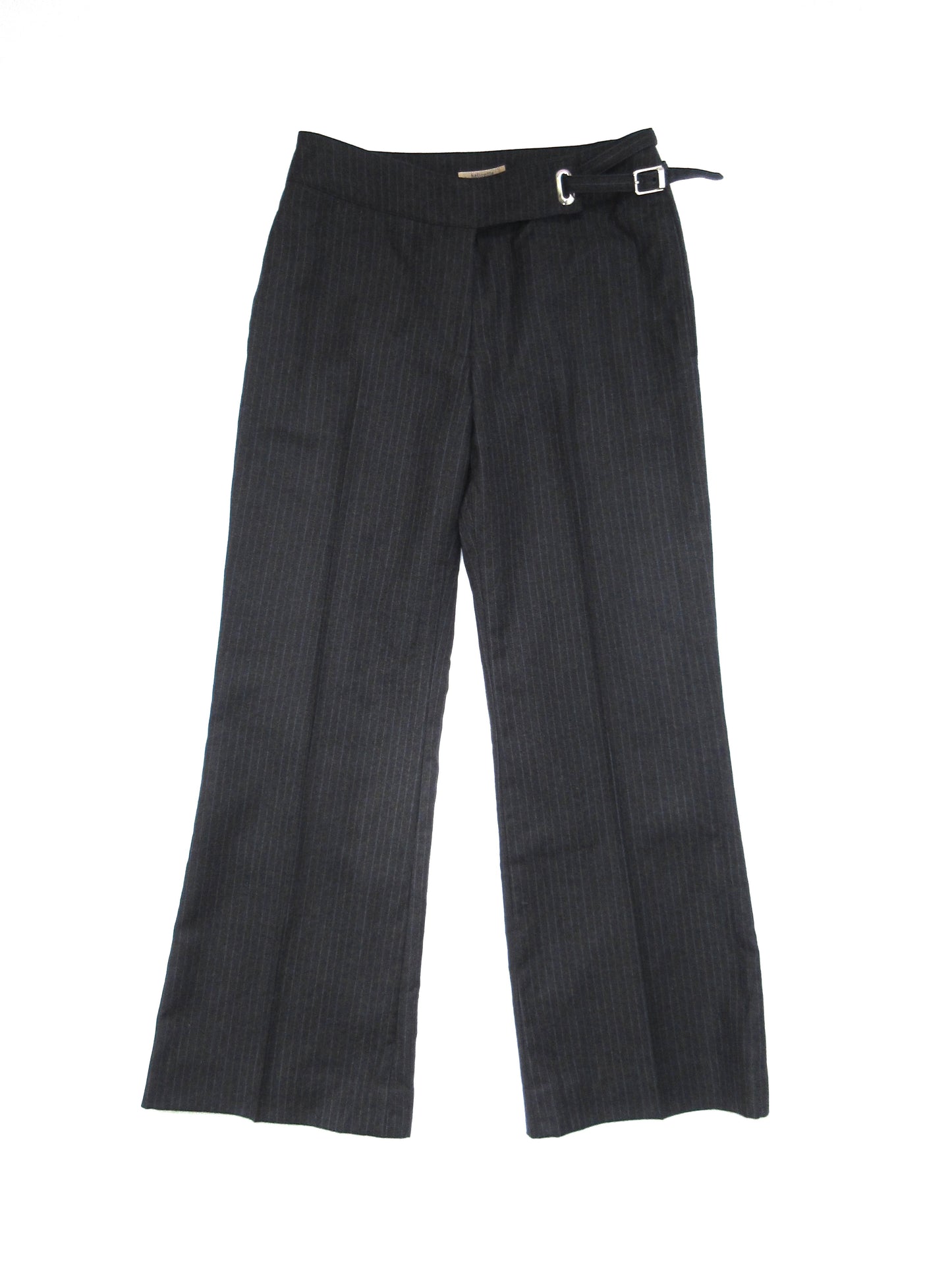 design belt stripe slacks