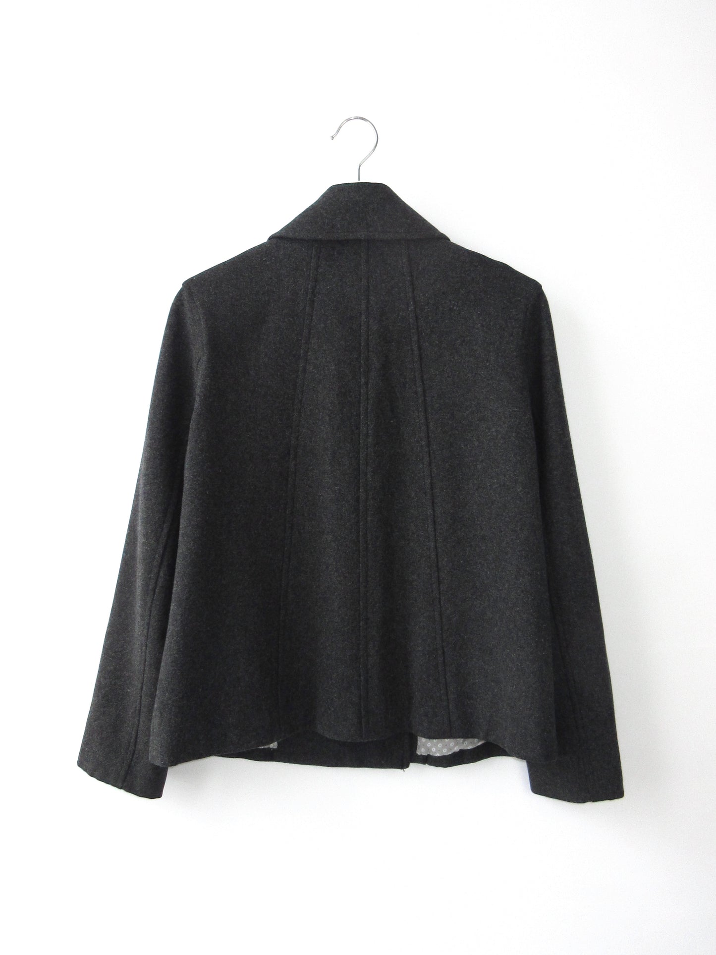 dark gray wool pea jacket