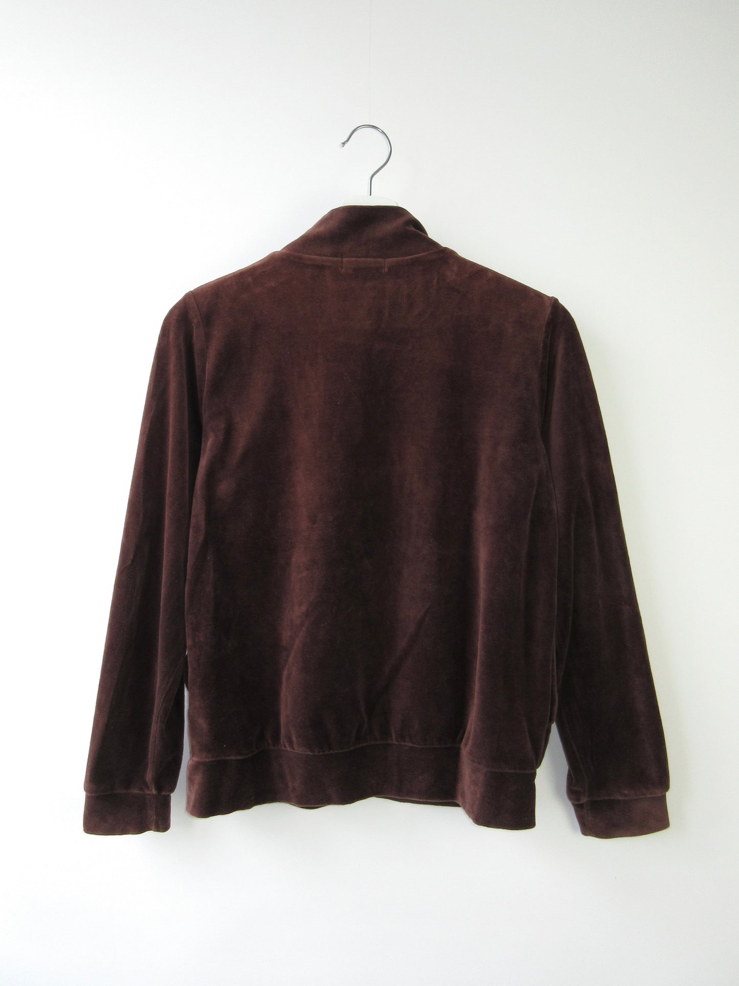 【used】velvet brown track jacket